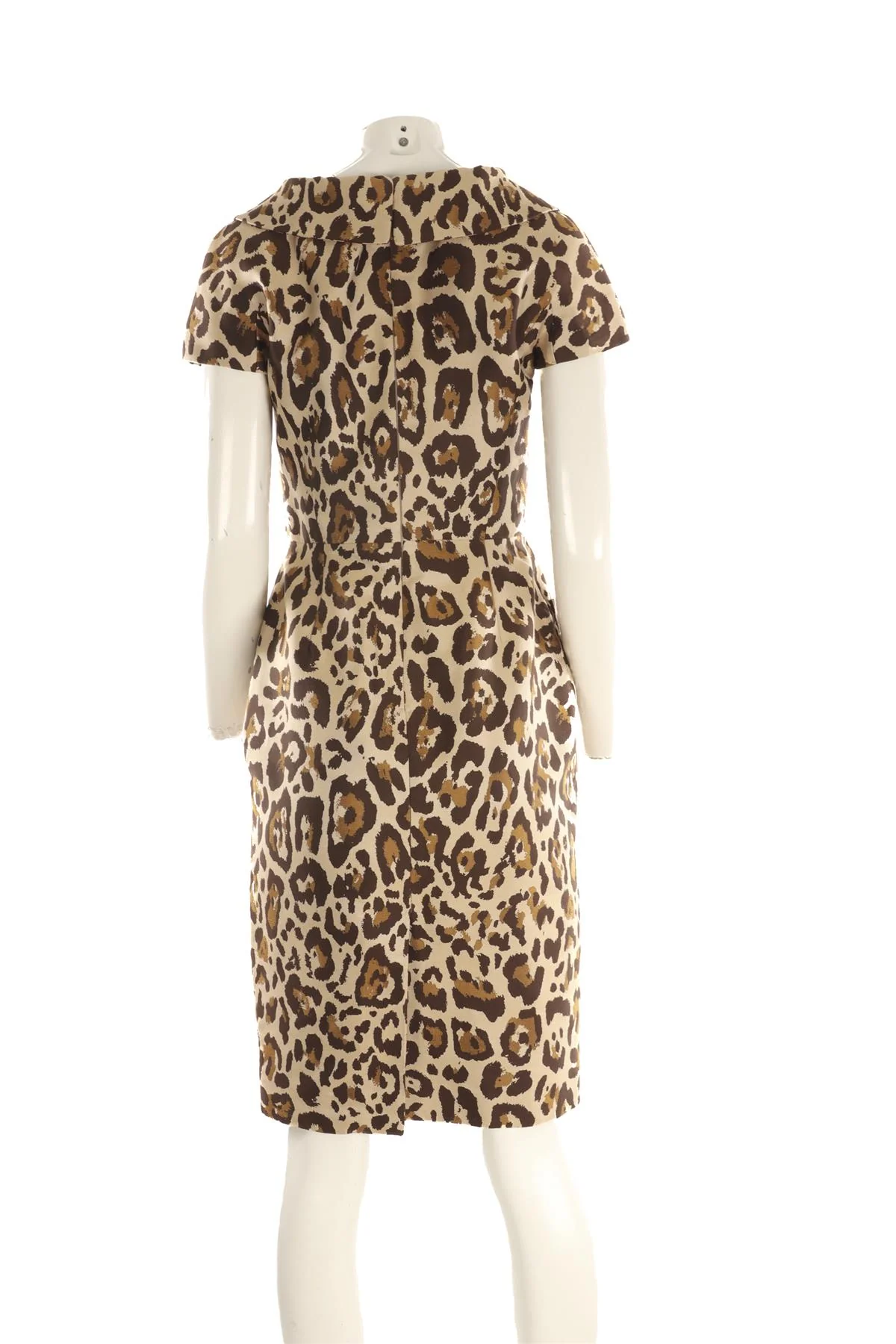CHRISTIAN DIOR BROWN COTTON MIDI DRESS FR 40 UK 12 - Image 4