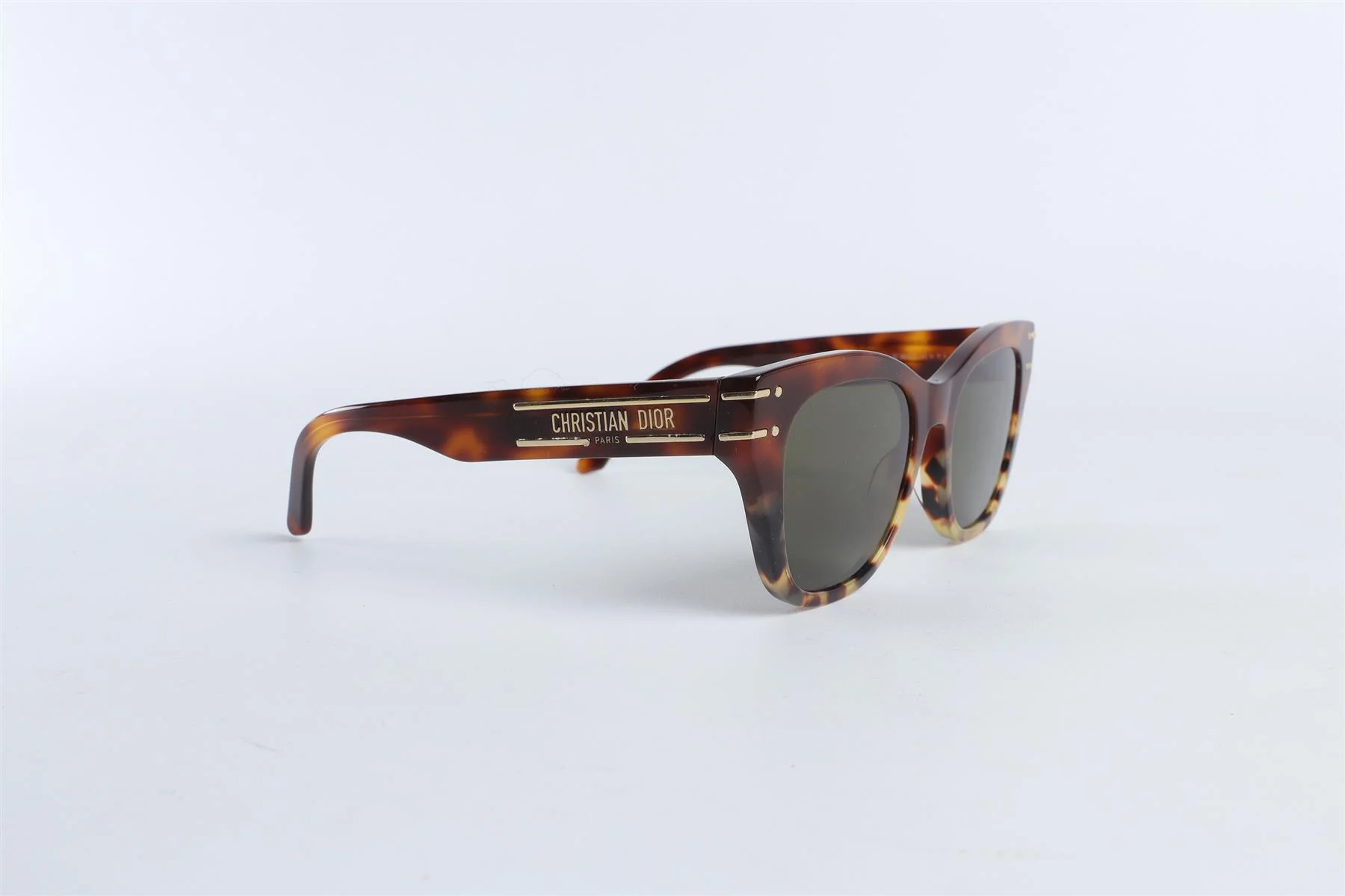 CHRISTIAN DIOR BROWN DIORSIGNATURE SQUARE FRAME ACETATE SUNGLASSES - Image 2