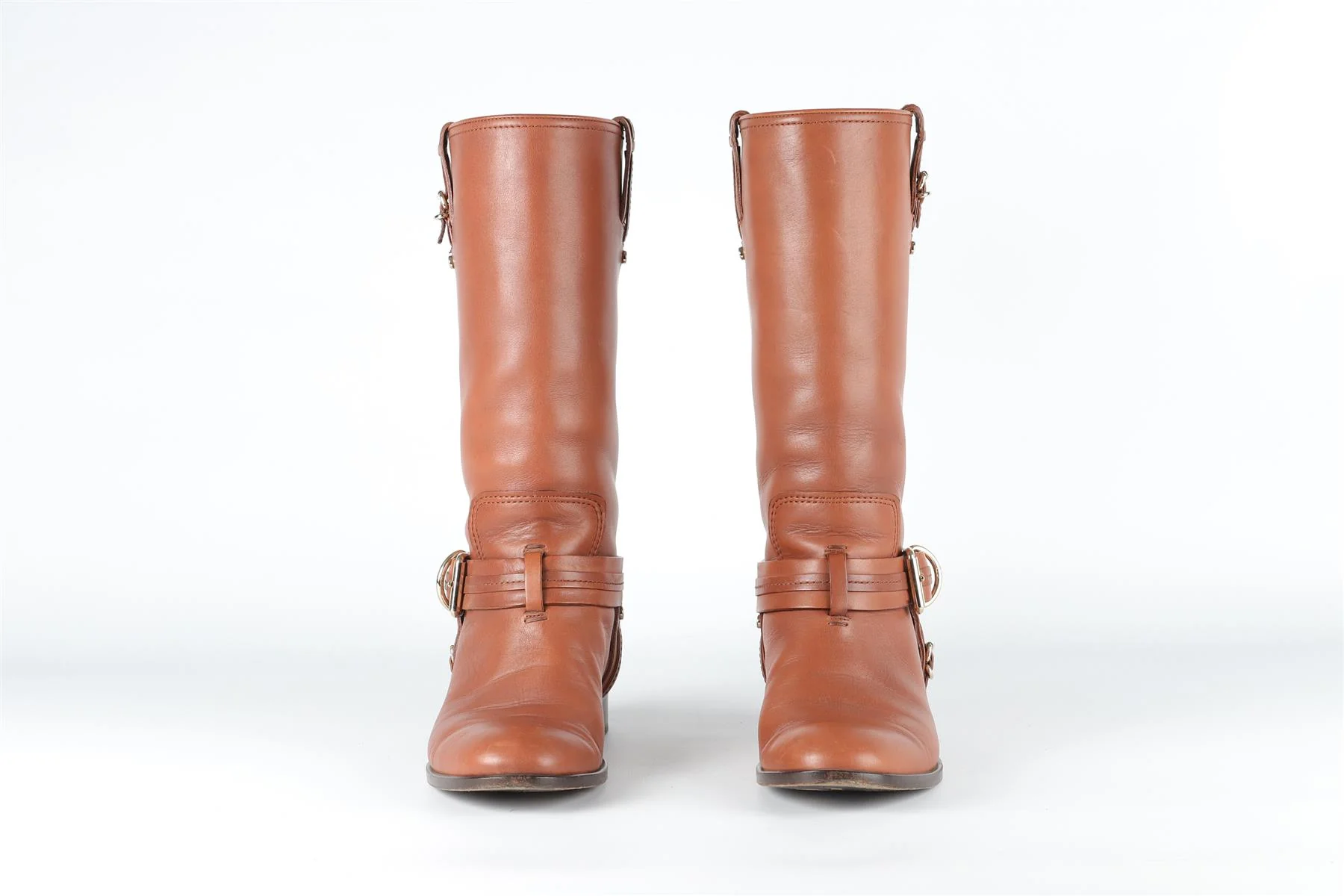 CHRISTIAN DIOR BROWN LEATHER KNEE HIGH BOOTS EU 36 UK 3 US 6 - Image 3