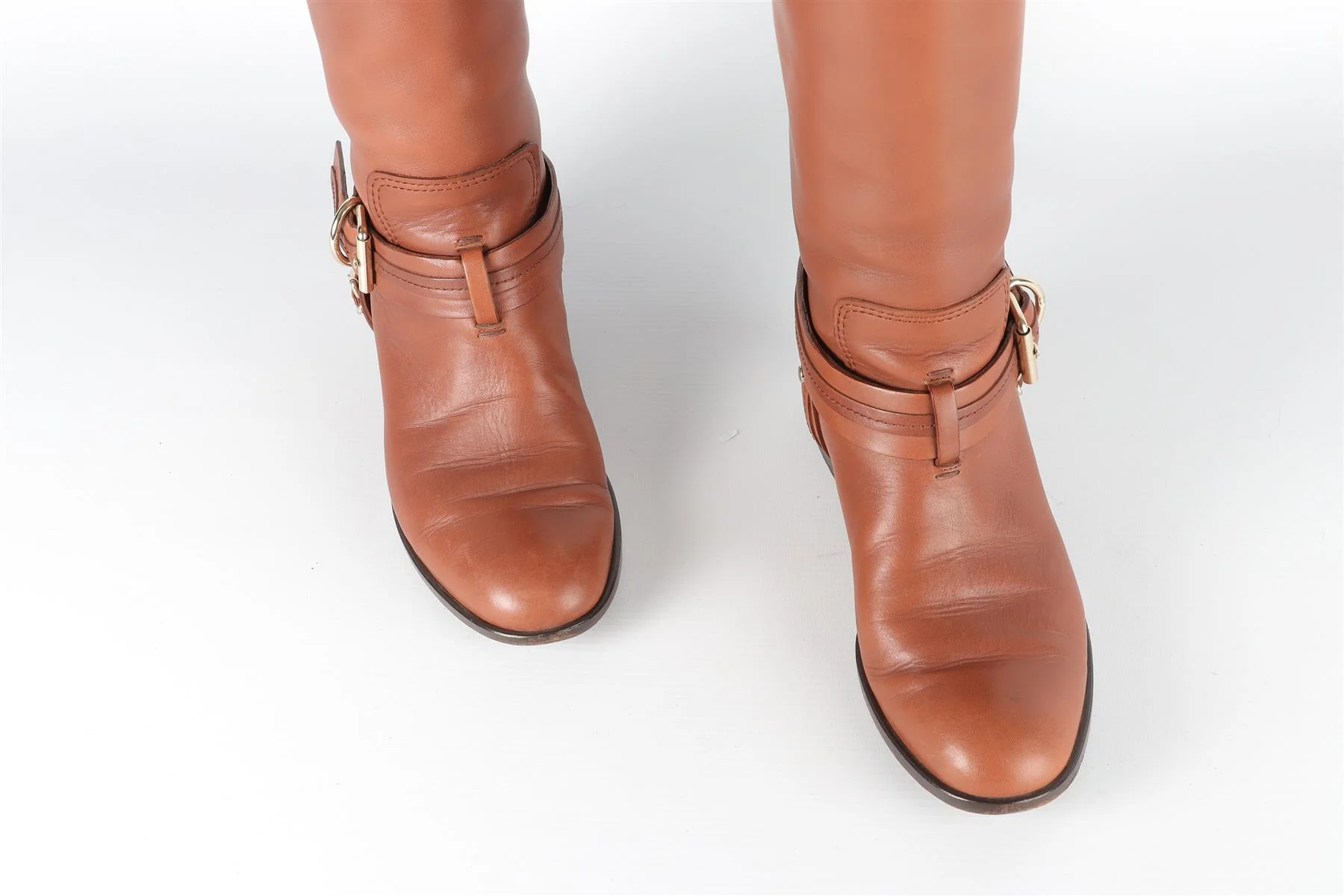 CHRISTIAN DIOR BROWN LEATHER KNEE HIGH BOOTS EU 36 UK 3 US 6 - Image 4