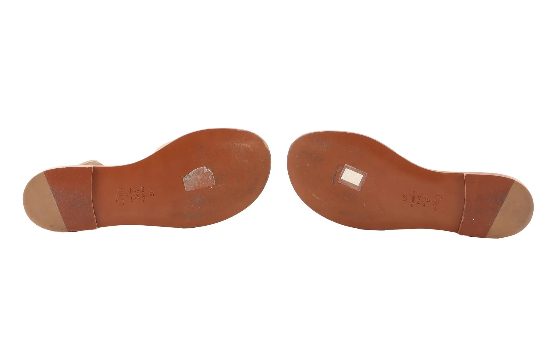 CHRISTIAN DIOR CREAM SPORIT LEATHER THONG SANDALS EU 36 UK 3 US 6 - Image 6