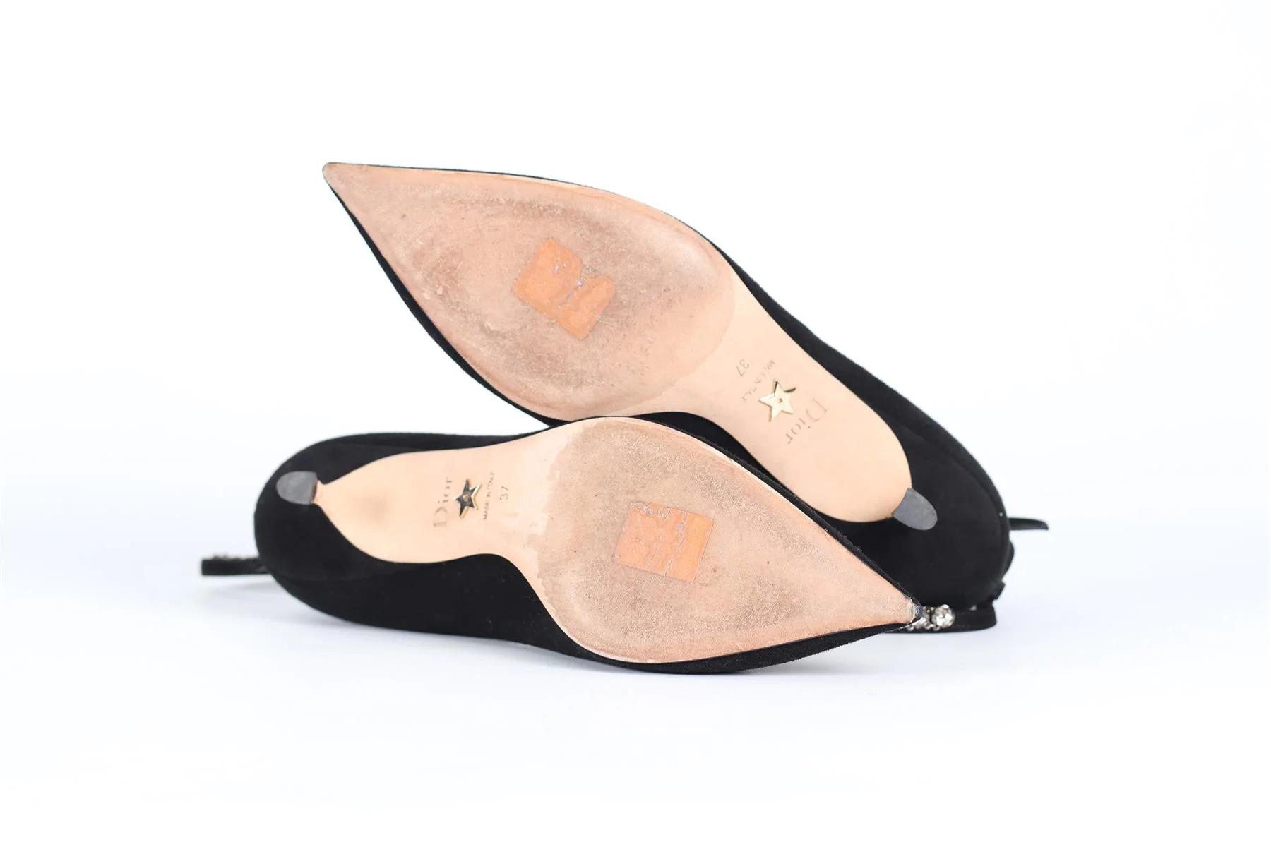CHRISTIAN DIOR CRYSTAL AND SUEDE PUMPS EU 37 UK 4 US 7 - Image 3