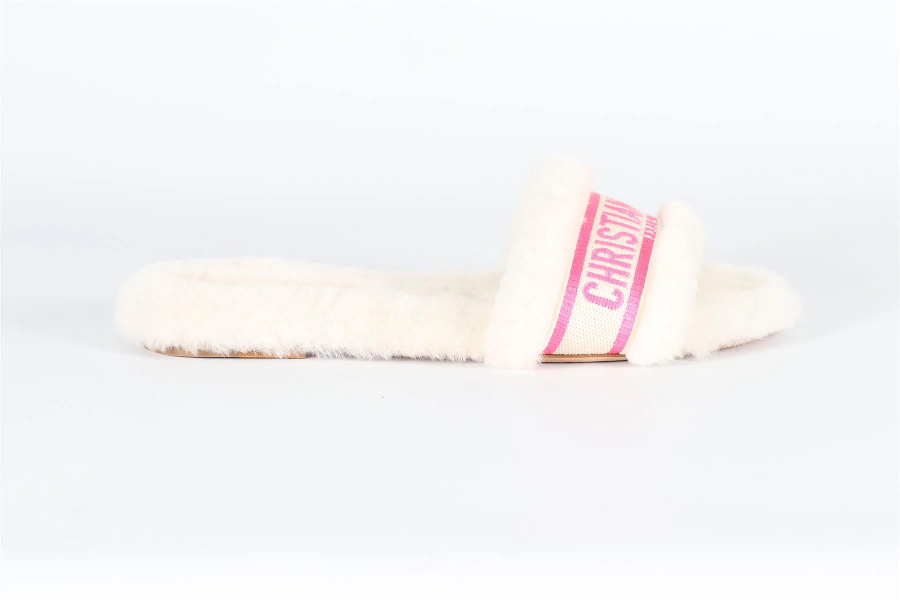 CHRISTIAN DIOR DWAY SHEARLING SLIDES EU 38.5 UK 5.5 US 8.5 - Image 2