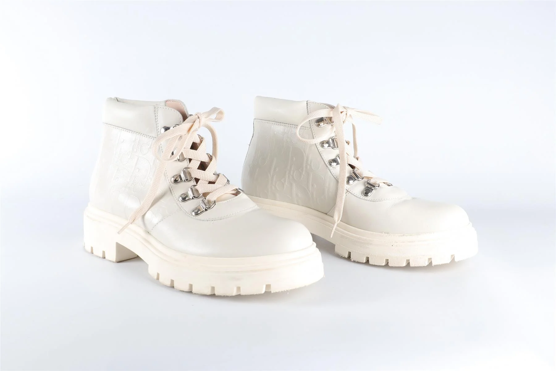 CHRISTIAN DIOR ECRU KIDS GIRLS LEATHER BOOTS EU 35 UK 2.5 US 3.5 - Image 2