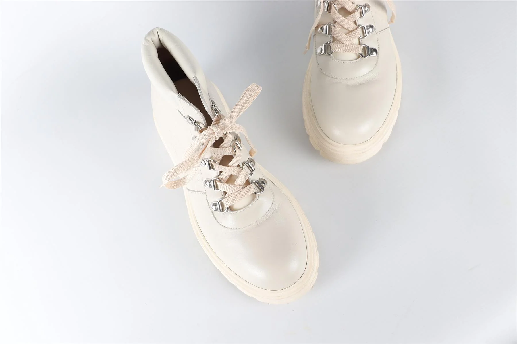 CHRISTIAN DIOR ECRU KIDS GIRLS LEATHER BOOTS EU 35 UK 2.5 US 3.5 - Image 4