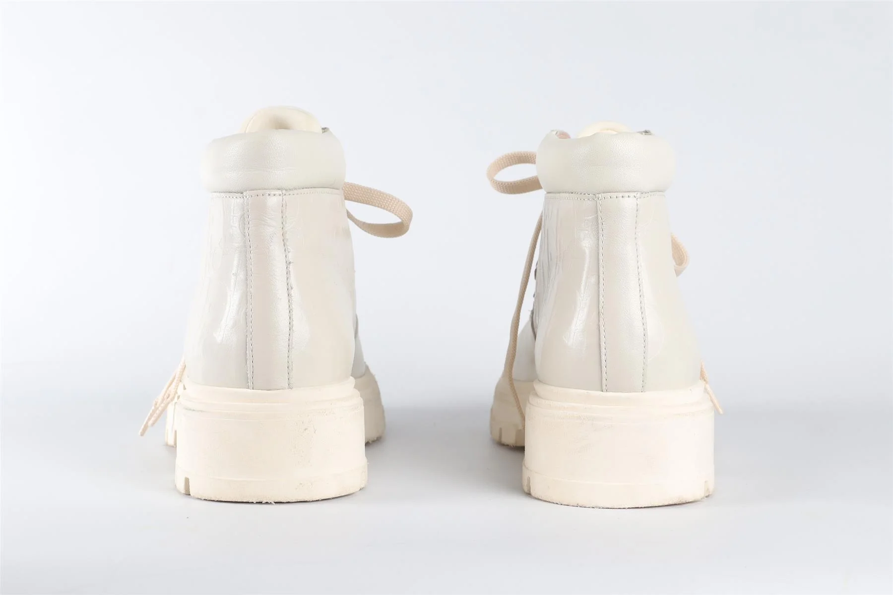 CHRISTIAN DIOR ECRU KIDS GIRLS LEATHER BOOTS EU 35 UK 2.5 US 3.5 - Image 5