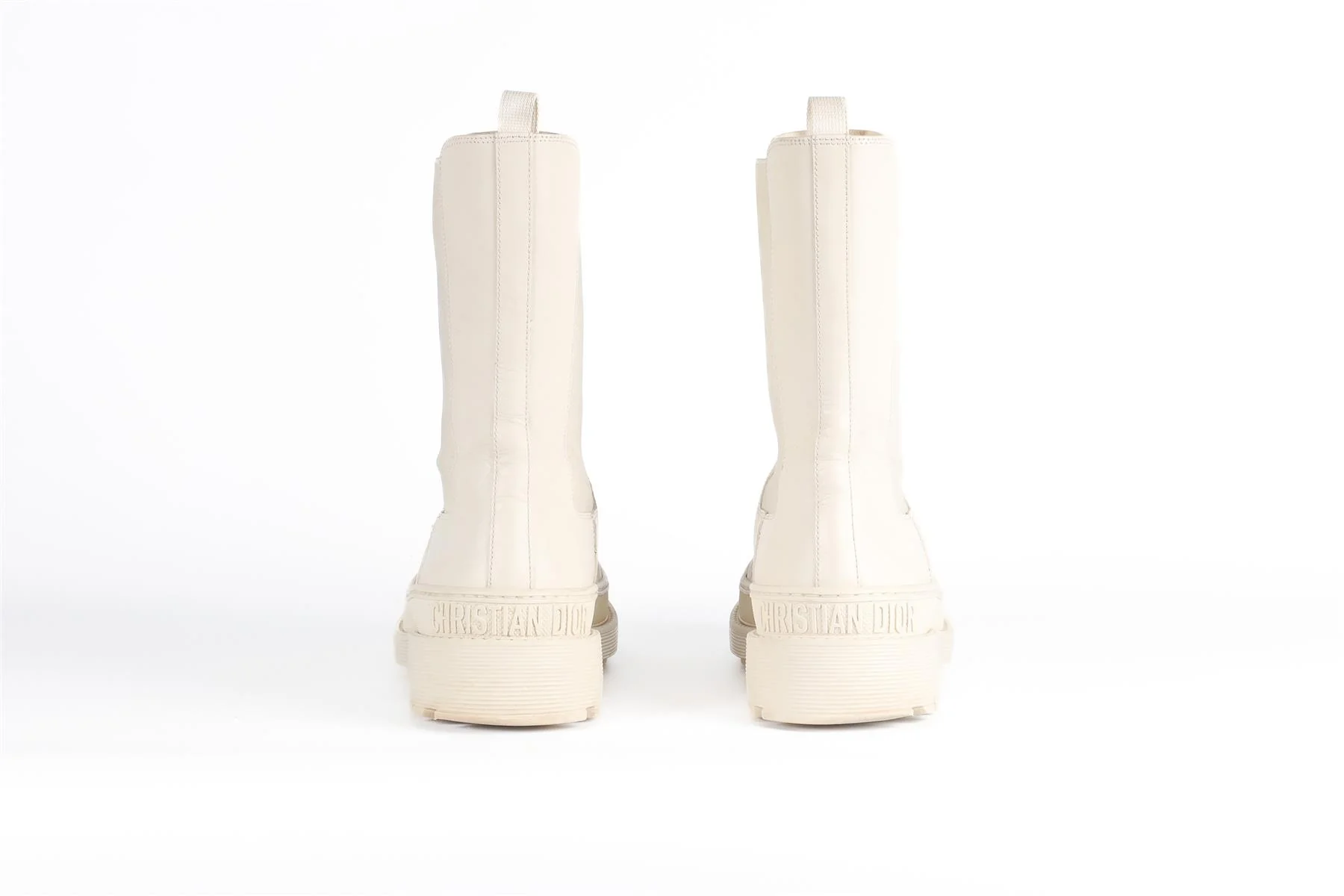 CHRISTIAN DIOR ECRU TRIAL LEATHER ANKLE BOOTS EU 41, UK 8, US 11 - Image 5