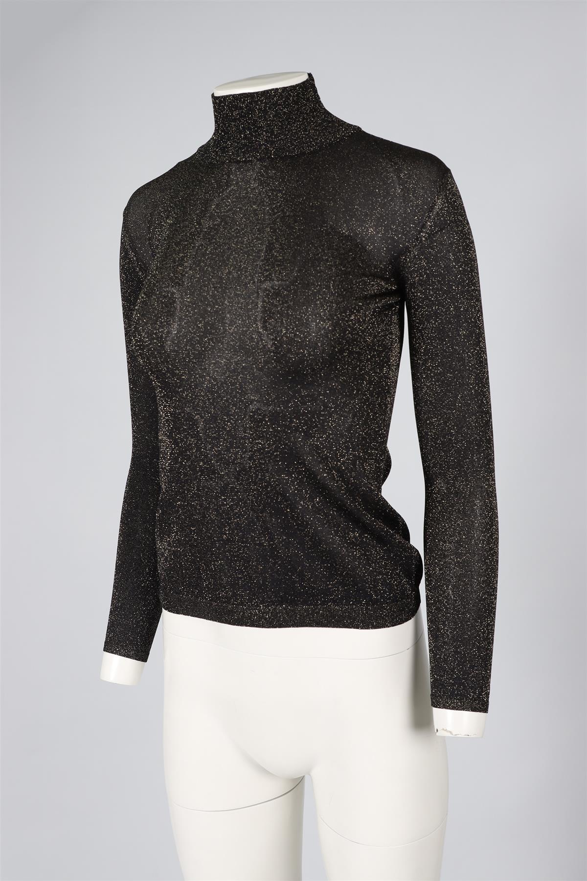 CHRISTIAN DIOR GOLD AND BLACK KNIT SWEATER SMALL - Image 3