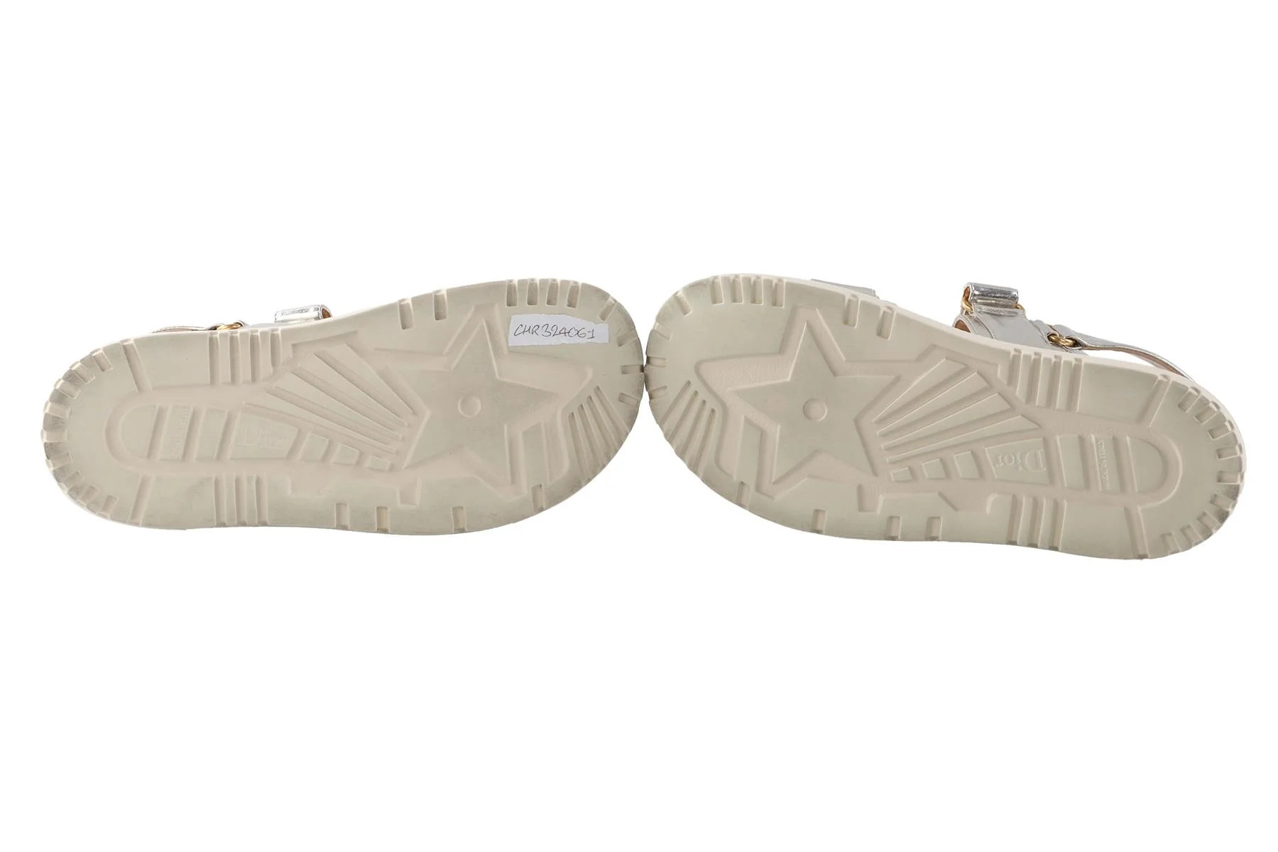 CHRISTIAN DIOR GOLD DIORACT LEATHER SANDALS EU 38 UK 5 US 8 - Image 6