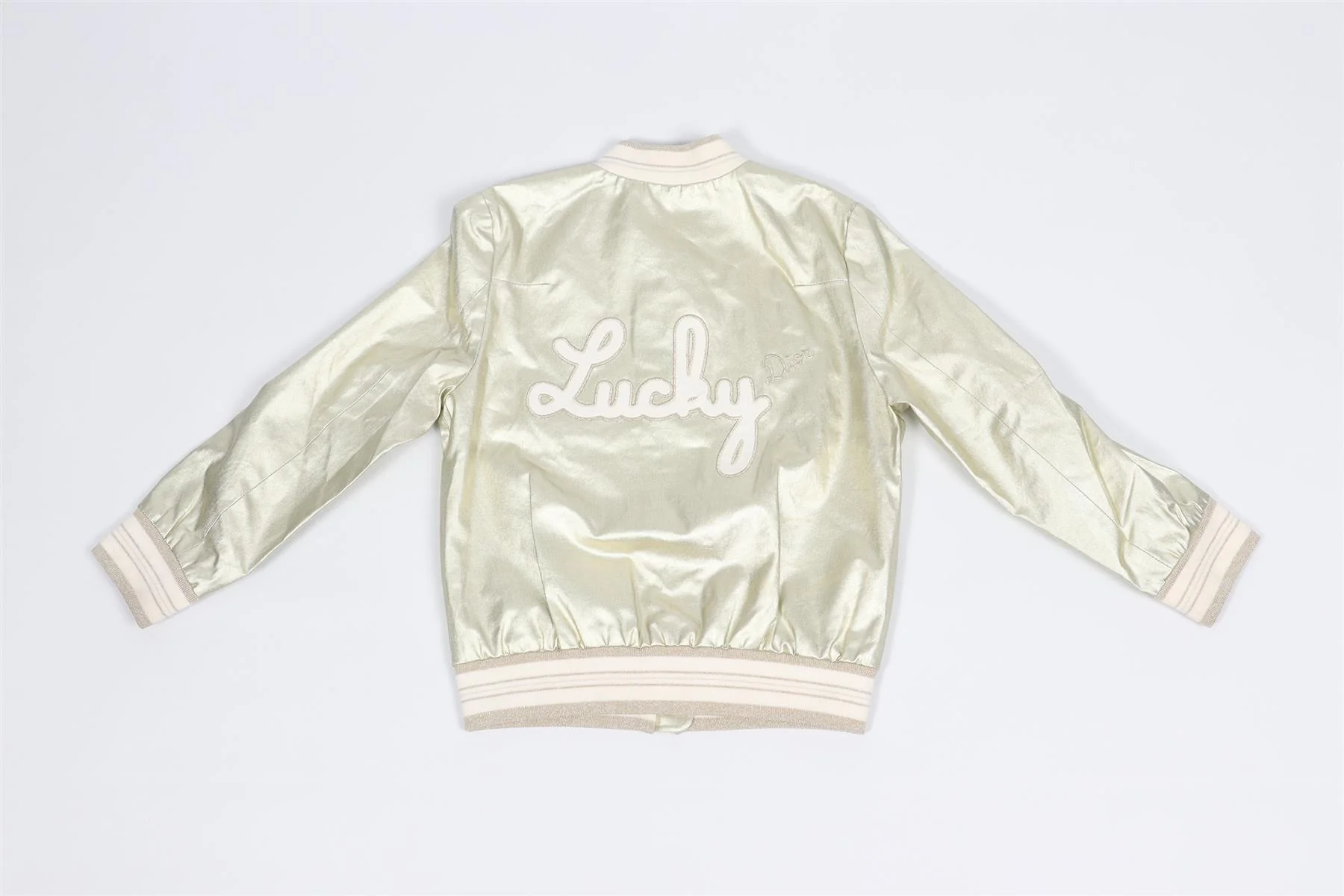 CHRISTIAN DIOR GOLD KIDS GIRLS CANVAS JACKET 6 YEARS - Image 4