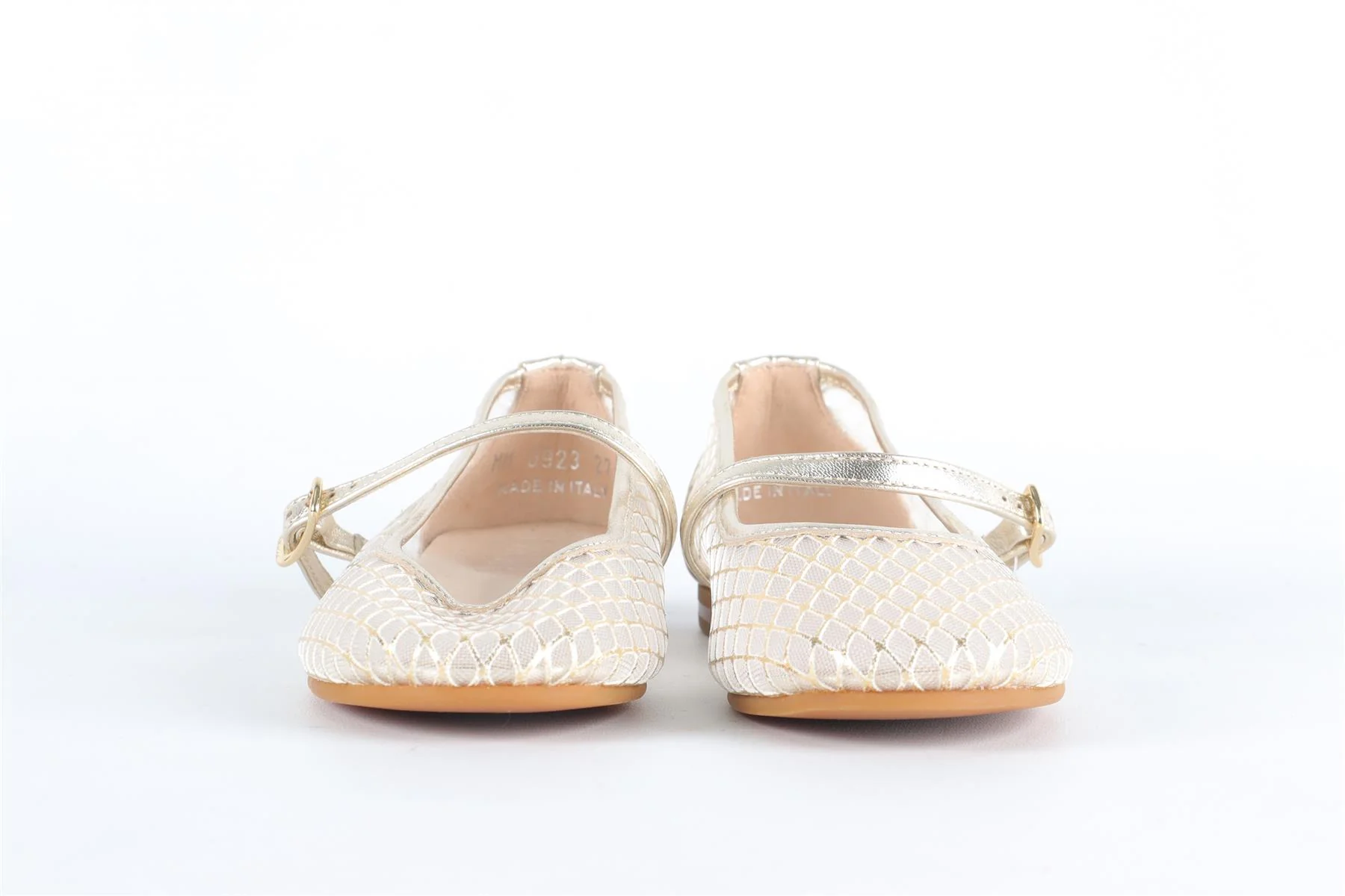 CHRISTIAN DIOR GOLD KIDS GIRLS LEATHER BALLET FLATS EU 27 UK 9 US 10 - Image 3