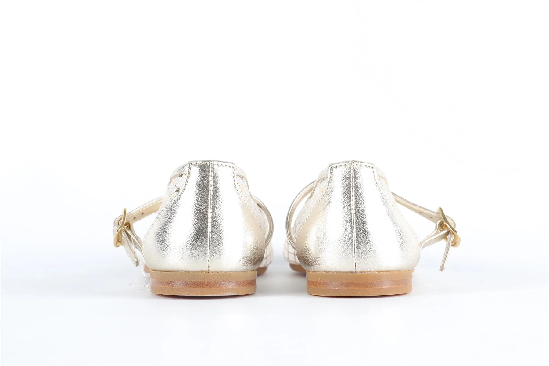 CHRISTIAN DIOR GOLD KIDS GIRLS LEATHER BALLET FLATS EU 27 UK 9 US 10 - Image 5