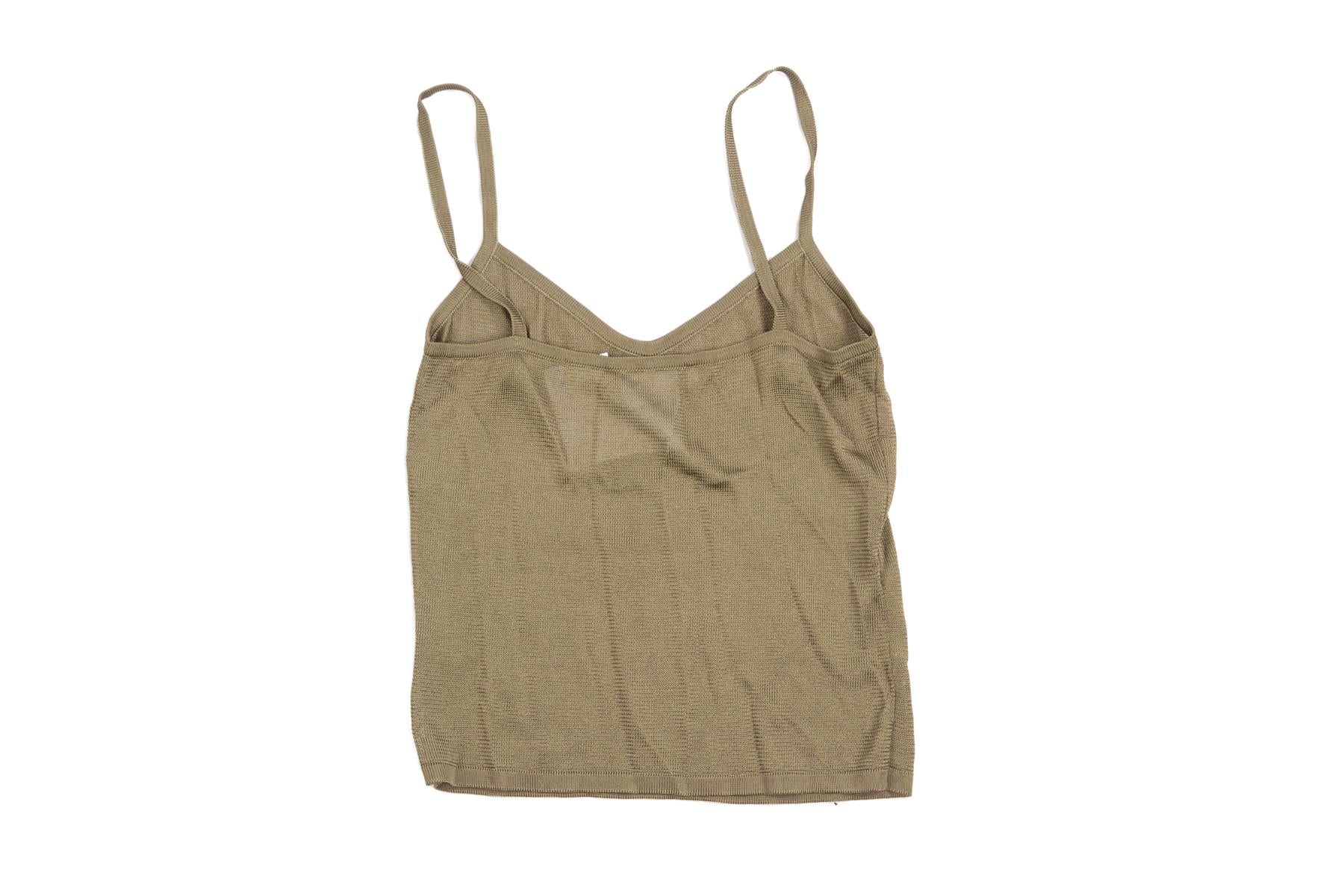 CHRISTIAN DIOR GREEN KNIT TOP FR 36 UK 8 - Image 4