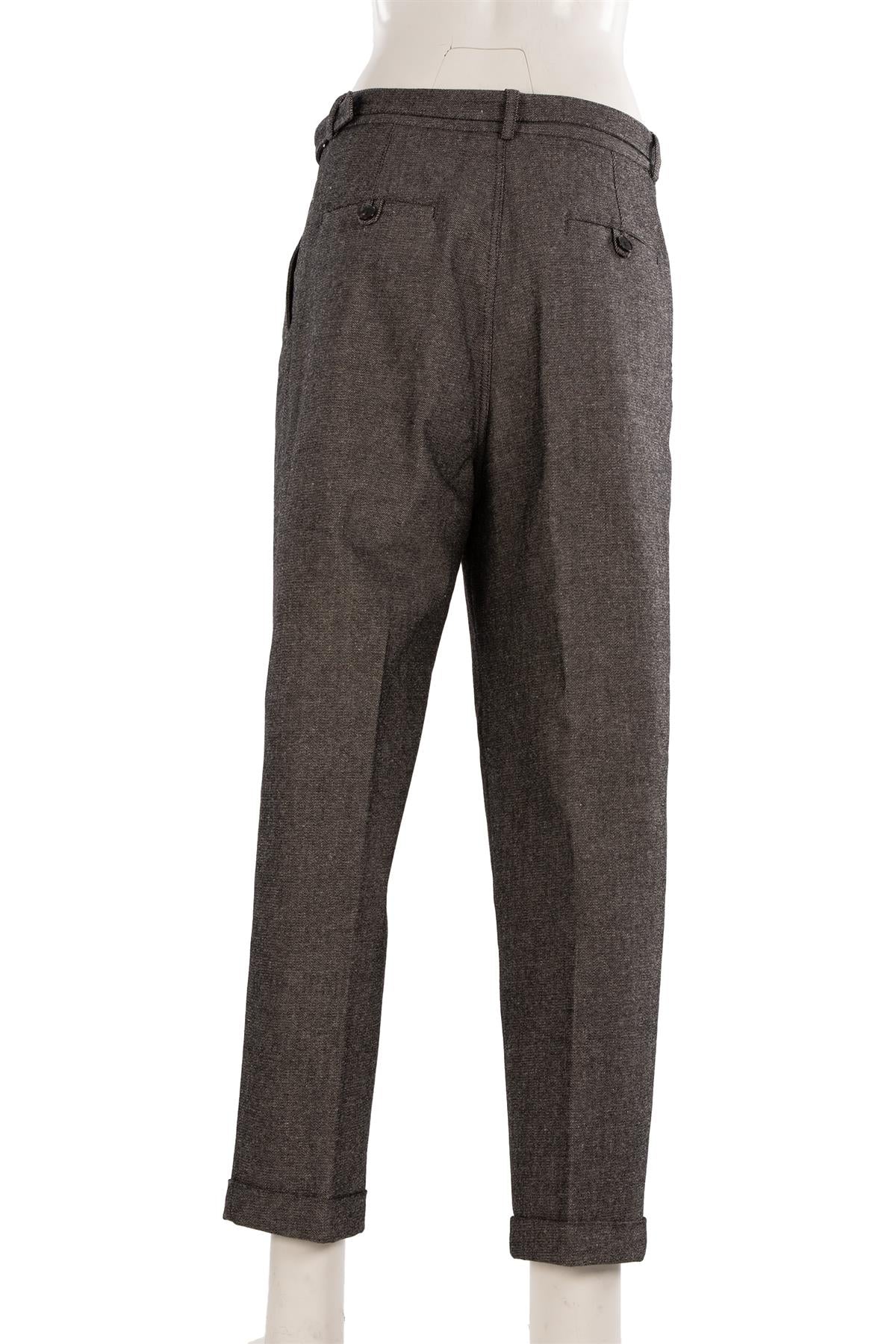 CHRISTIAN DIOR GREY COTTON STRAIGHT LEG PANTS FR 42 UK 14 - Image 4