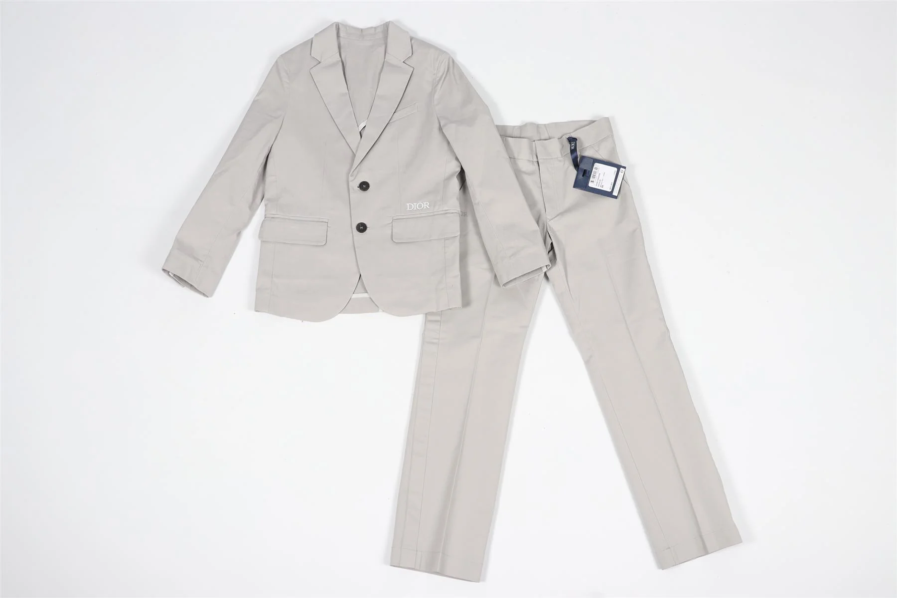 CHRISTIAN DIOR GREY KIDS BOYS COTTON BLEND SUIT 8 YEARS - Image 2