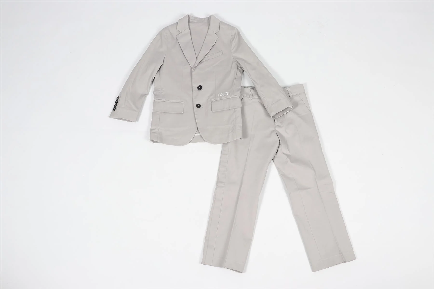 CHRISTIAN DIOR GREY KIDS BOYS COTTON BLEND SUIT 8 YEARS - Image 2