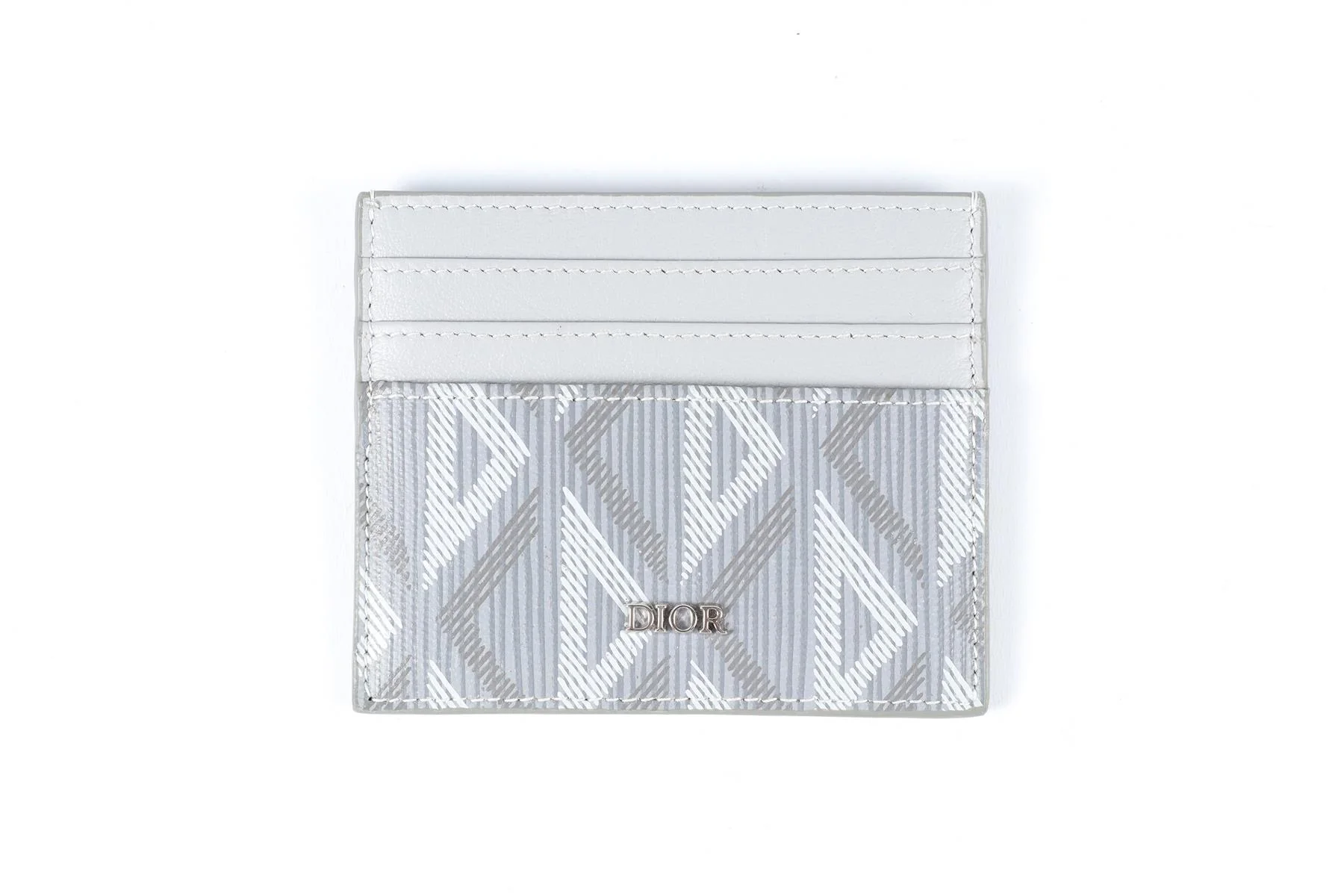 CHRISTIAN DIOR GREY LEATHER CARD HOLDER - Image 2