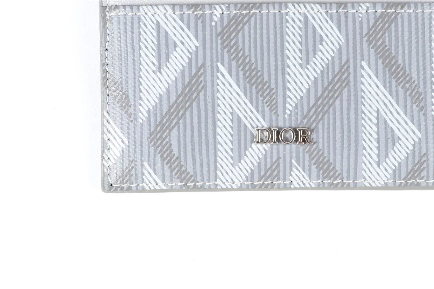 CHRISTIAN DIOR GREY LEATHER CARD HOLDER - Image 3
