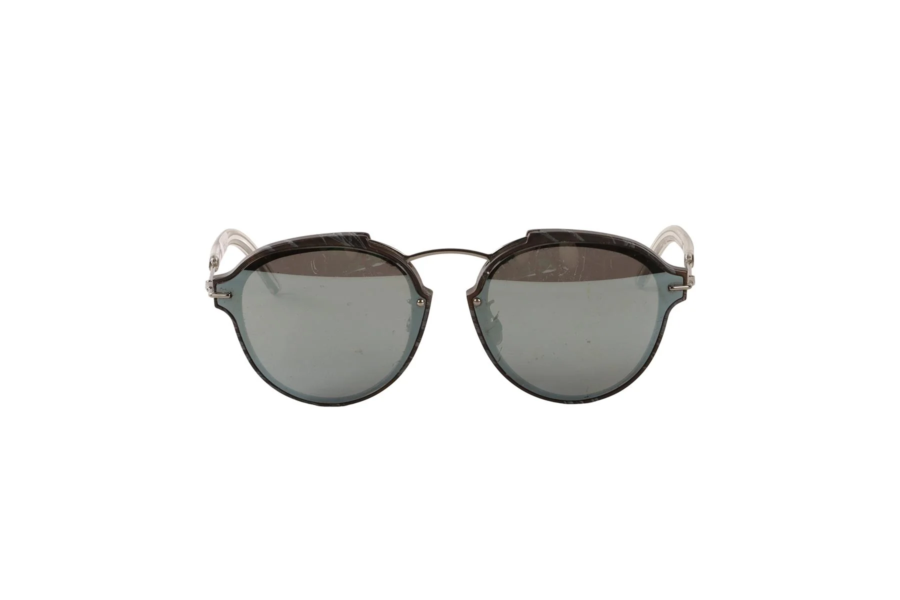 CHRISTIAN DIOR GREY ROUND FRAME ACETATE SUNGLASSES - Image 3