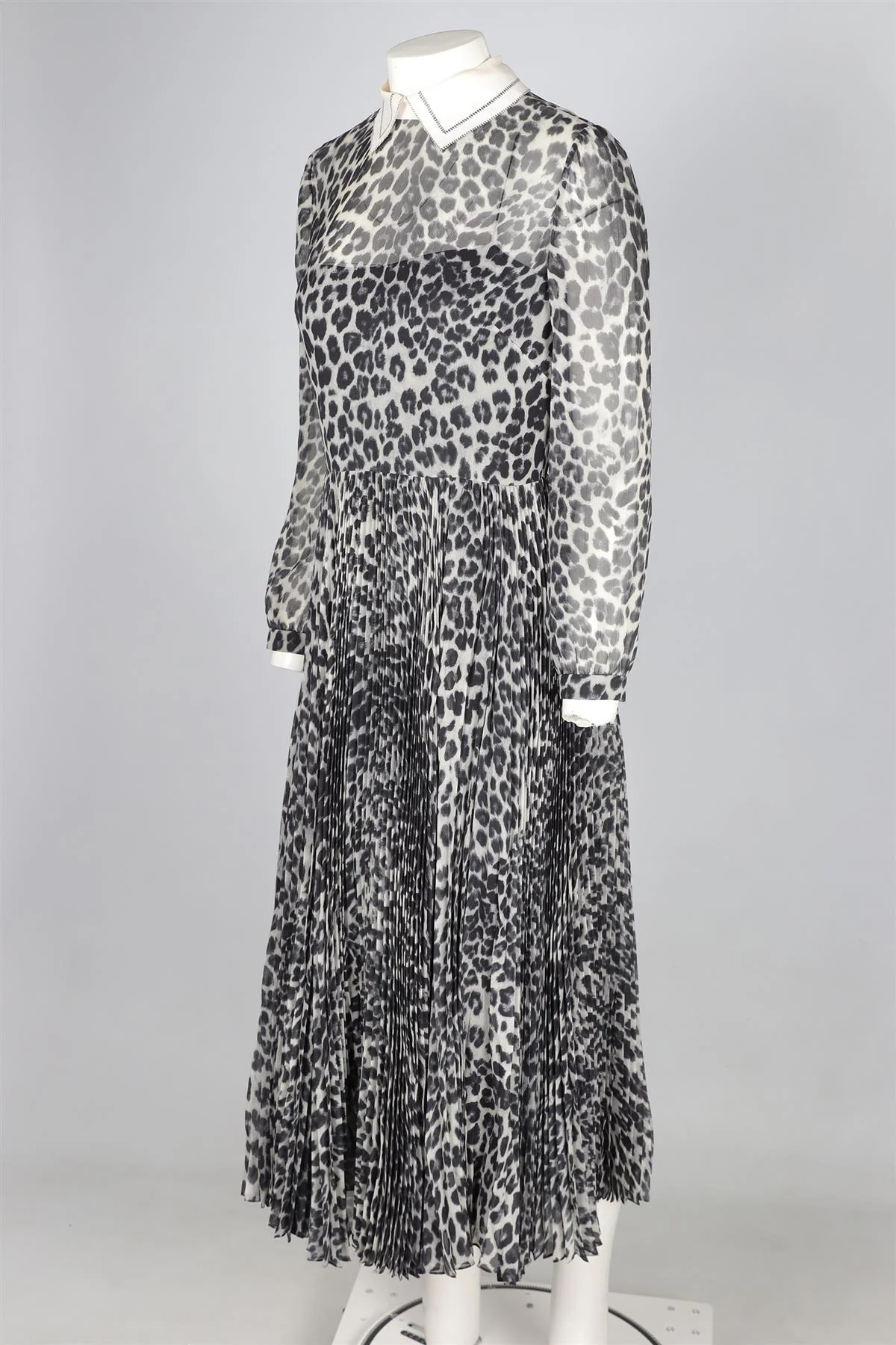 CHRISTIAN DIOR GREY SILK MAXI DRESS FR 36 UK 8 - Image 3