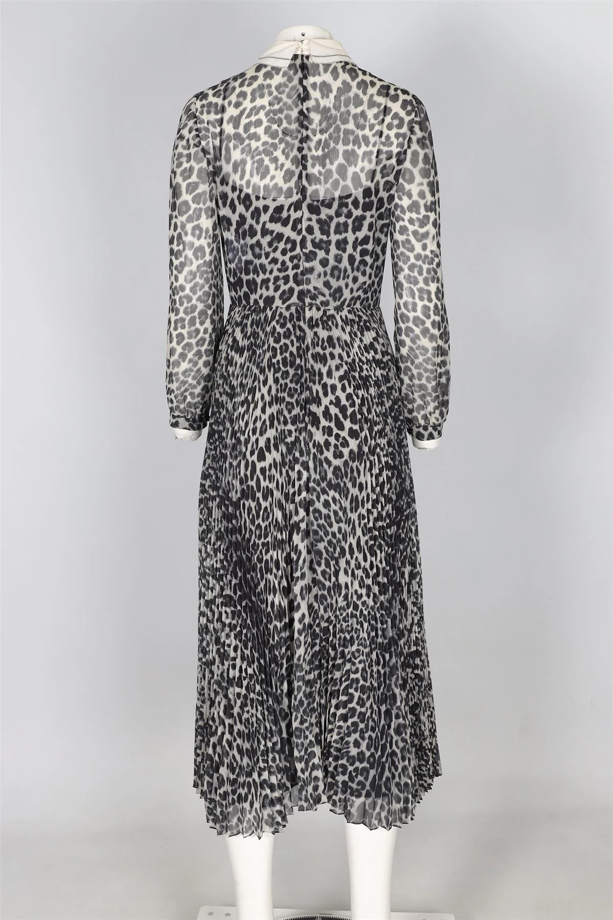 CHRISTIAN DIOR GREY SILK MAXI DRESS FR 36 UK 8 - Image 4