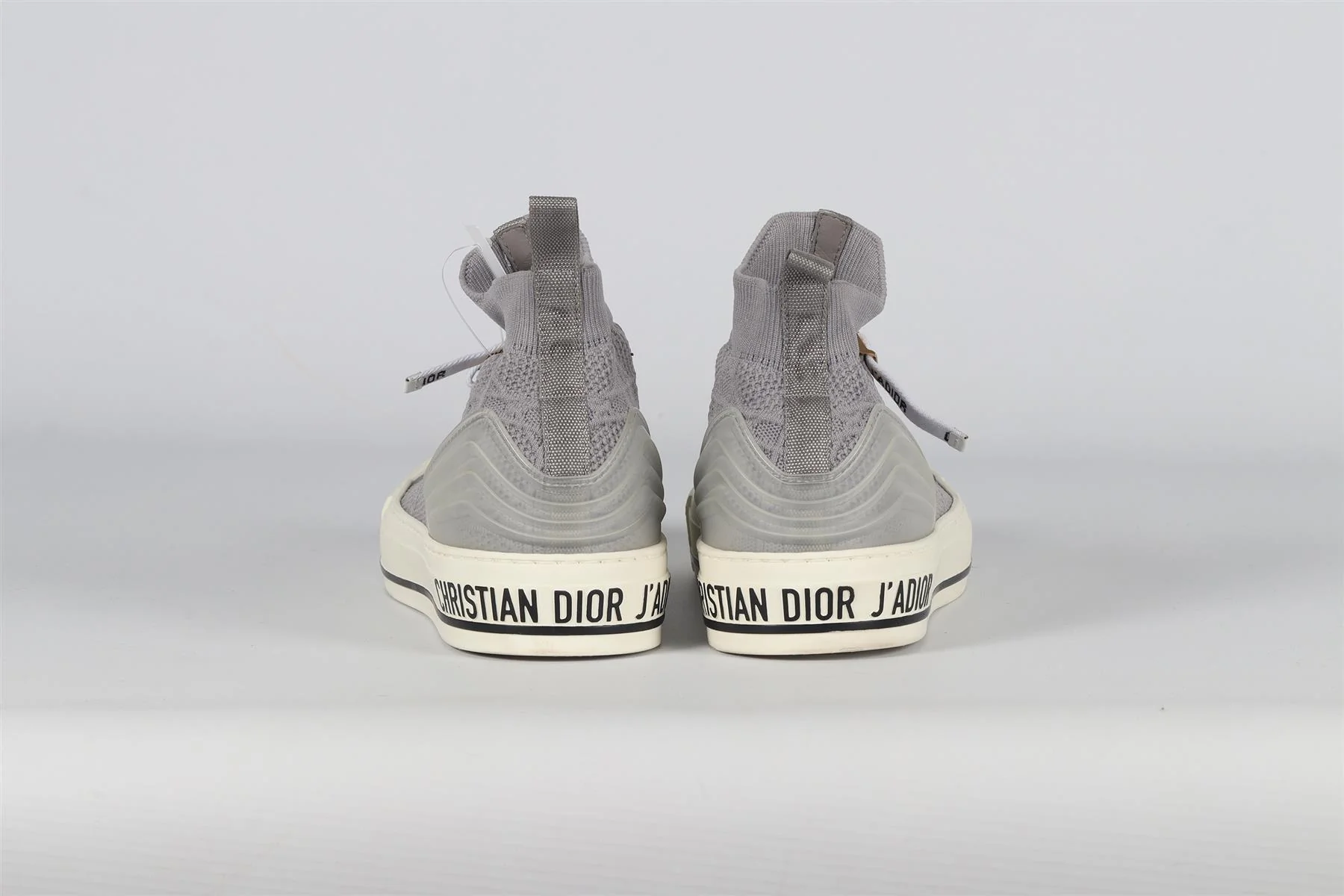 CHRISTIAN DIOR GREY WALK'N'DIOR MACROCANNAGE KNIT SNEAKERS EU 38.5 UK 5.5 US 8.5 - Image 4