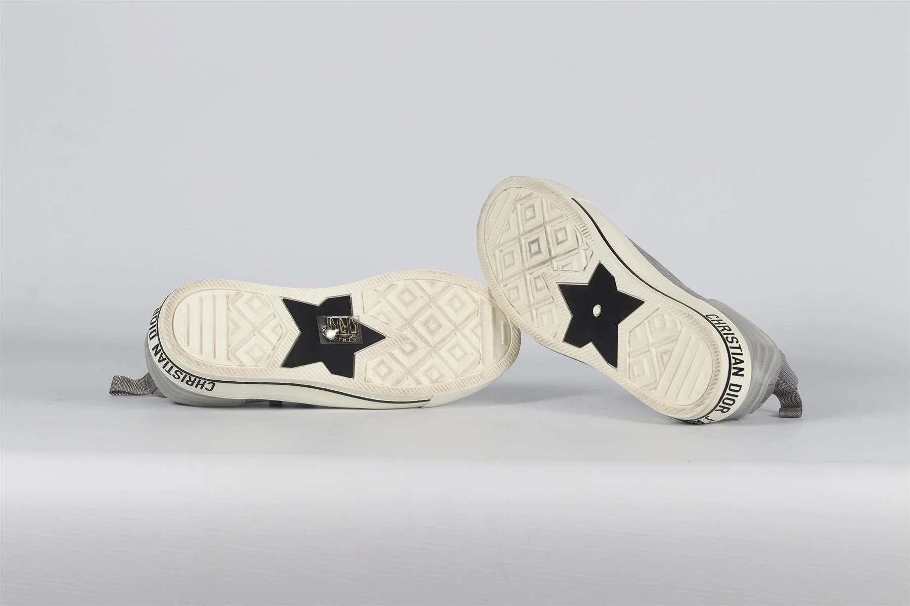 CHRISTIAN DIOR GREY WALK'N'DIOR MACROCANNAGE KNIT SNEAKERS EU 38.5 UK 5.5 US 8.5 - Image 5
