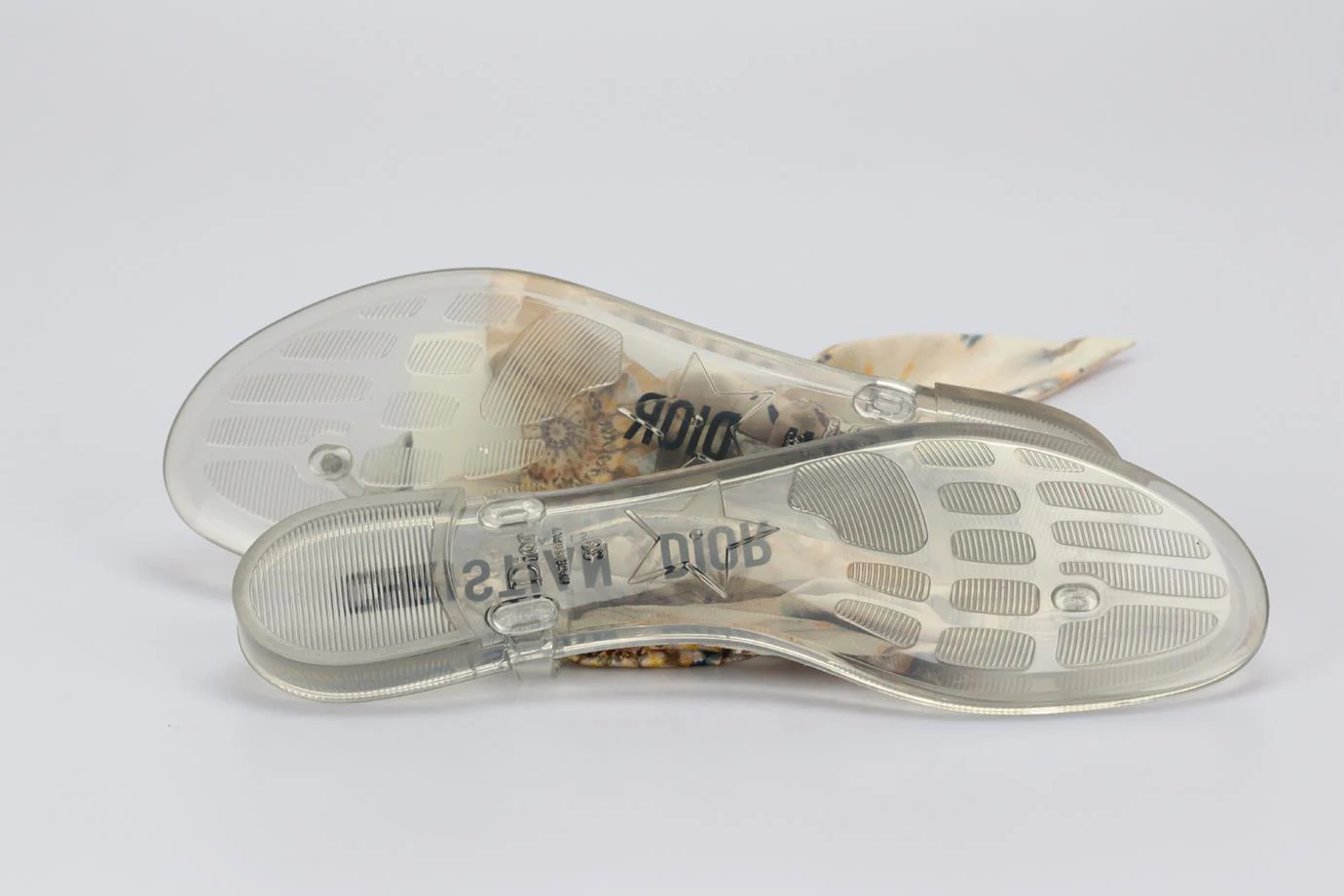 CHRISTIAN DIOR KALEIDIORSCOPE SILK AND RUBBER SANDALS EU 38 UK 5 US 8 - Image 5