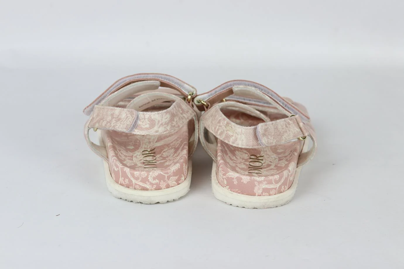 CHRISTIAN DIOR KIDS GIRLS LEATHER AND CANVAS SANDALS EU 32 UK 13 - Image 4