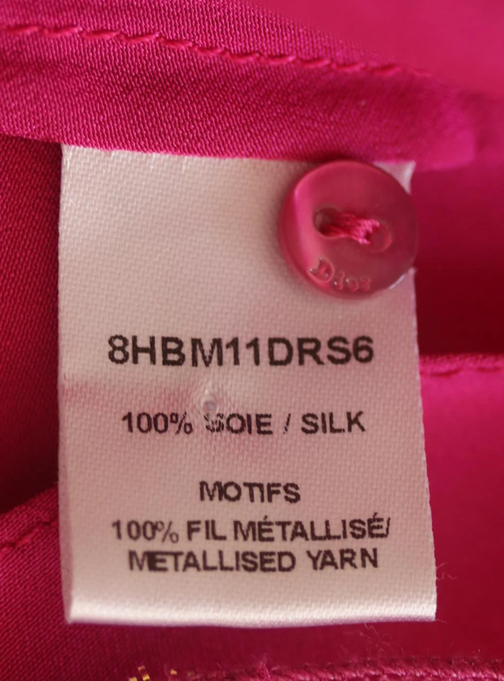 CHRISTIAN DIOR KIDS GIRLS METALLIC SILK CHIFFON DRESS 6 YEARS - Image 5