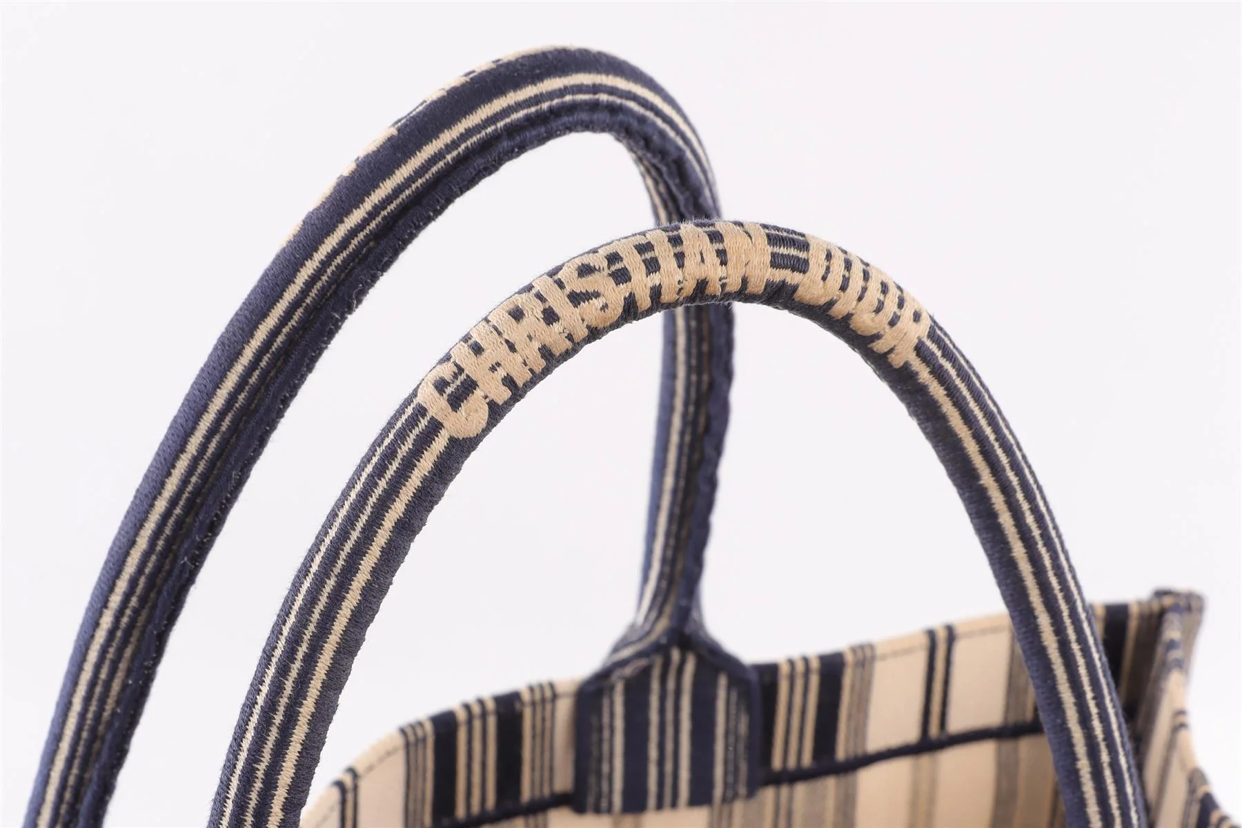 CHRISTIAN DIOR NAVY BOOK LARGE DIORIVIERA CANVAS TOTE BAG - Image 8