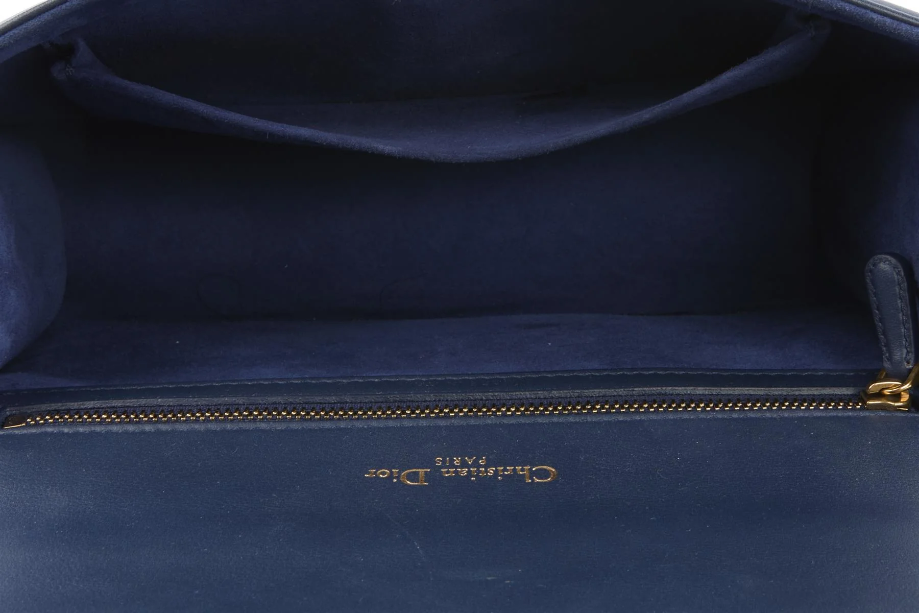 CHRISTIAN DIOR NAVY DIORAMA MEDIUM LEATHER SHOULDER BAG - Image 10