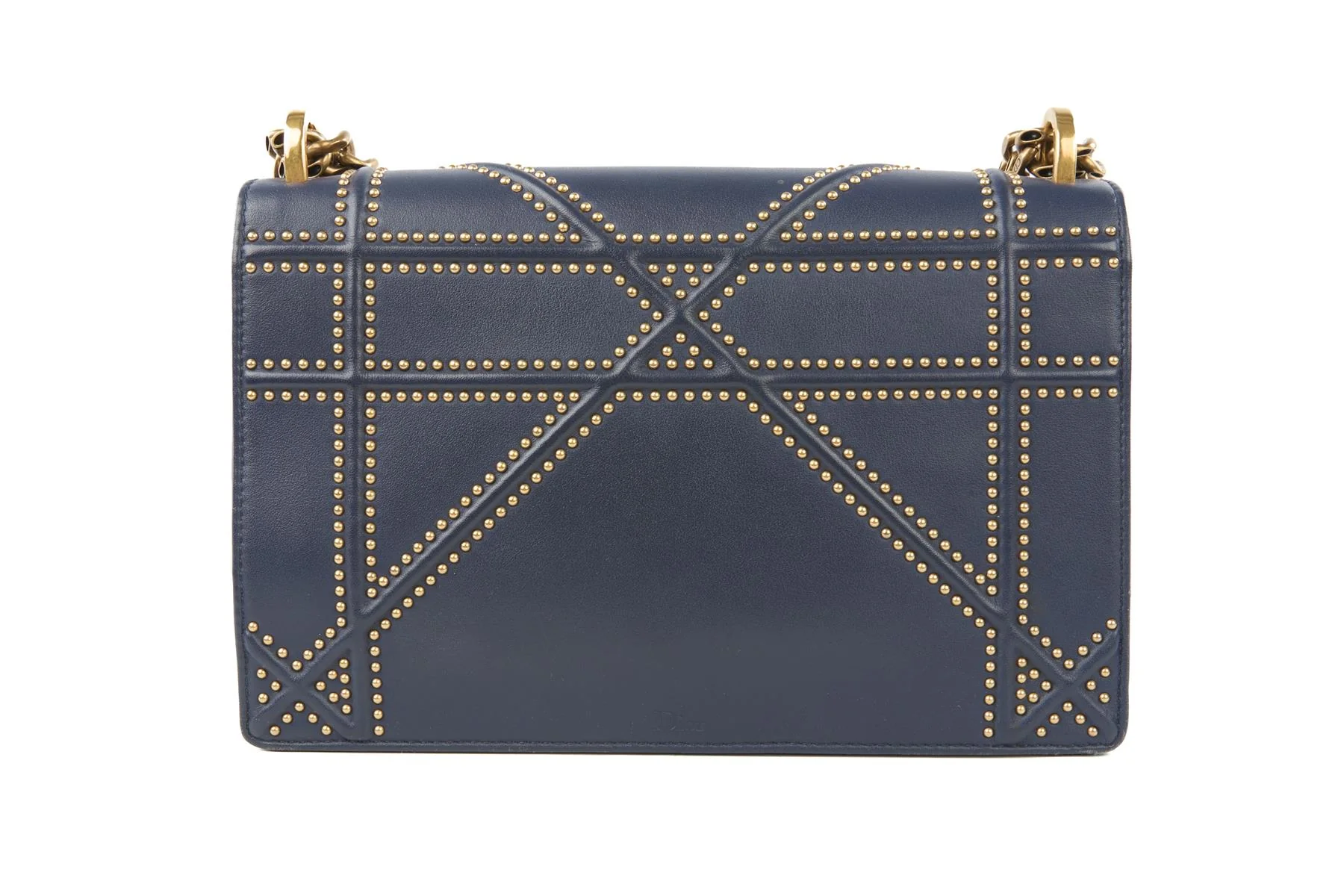 CHRISTIAN DIOR NAVY DIORAMA MEDIUM LEATHER SHOULDER BAG - Image 7