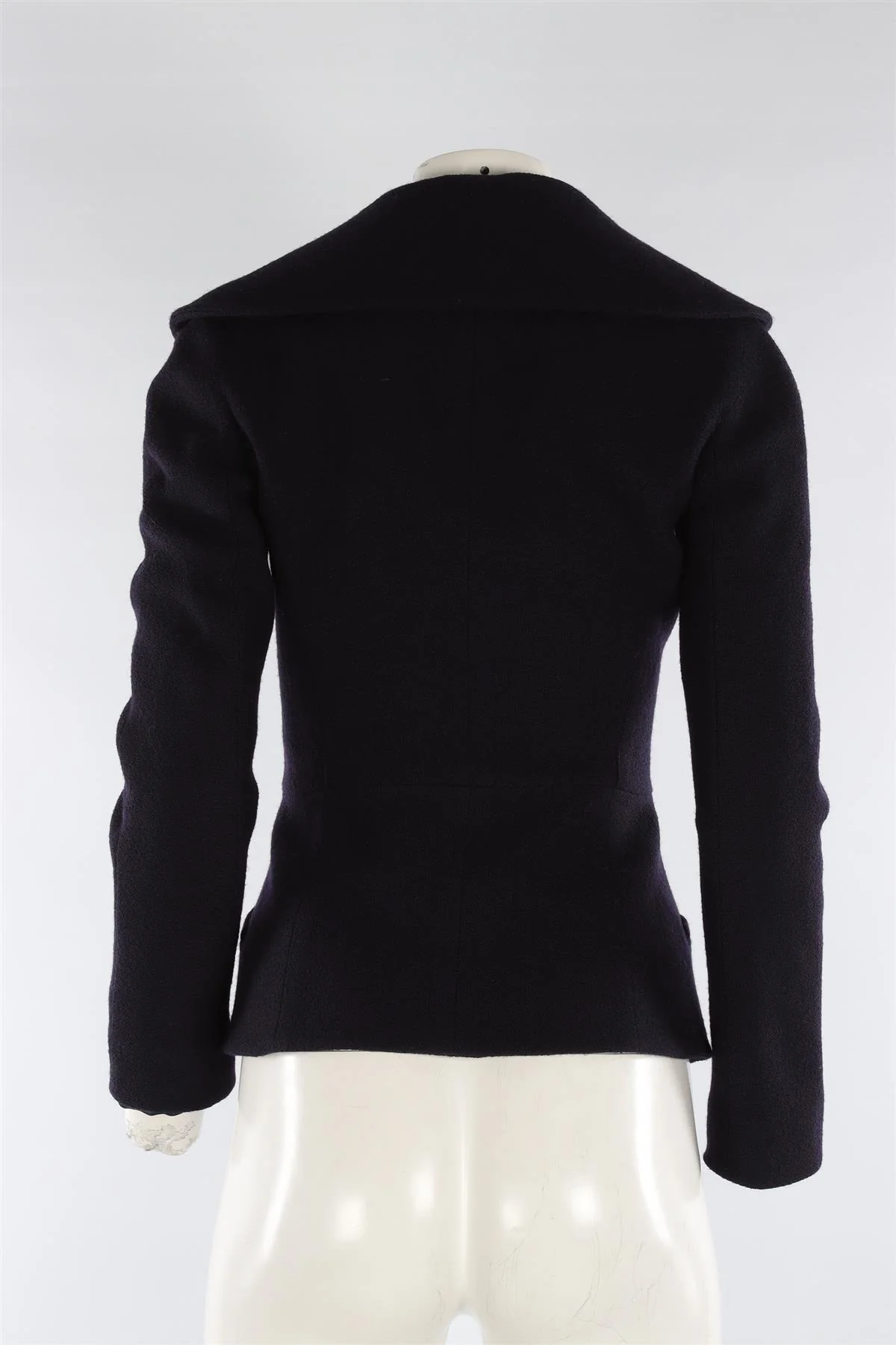 CHRISTIAN DIOR NAVY WOOL JACKET FR 36 UK 8 - Image 4