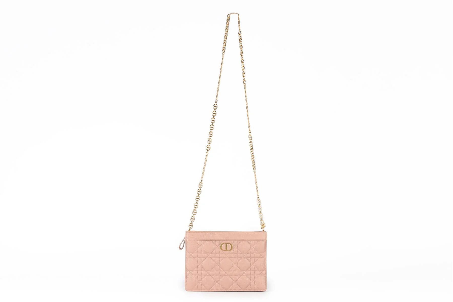 CHRISTIAN DIOR NUDE 2022 CARO CANNAGE LEATHER SHOULDER BAG - Image 3