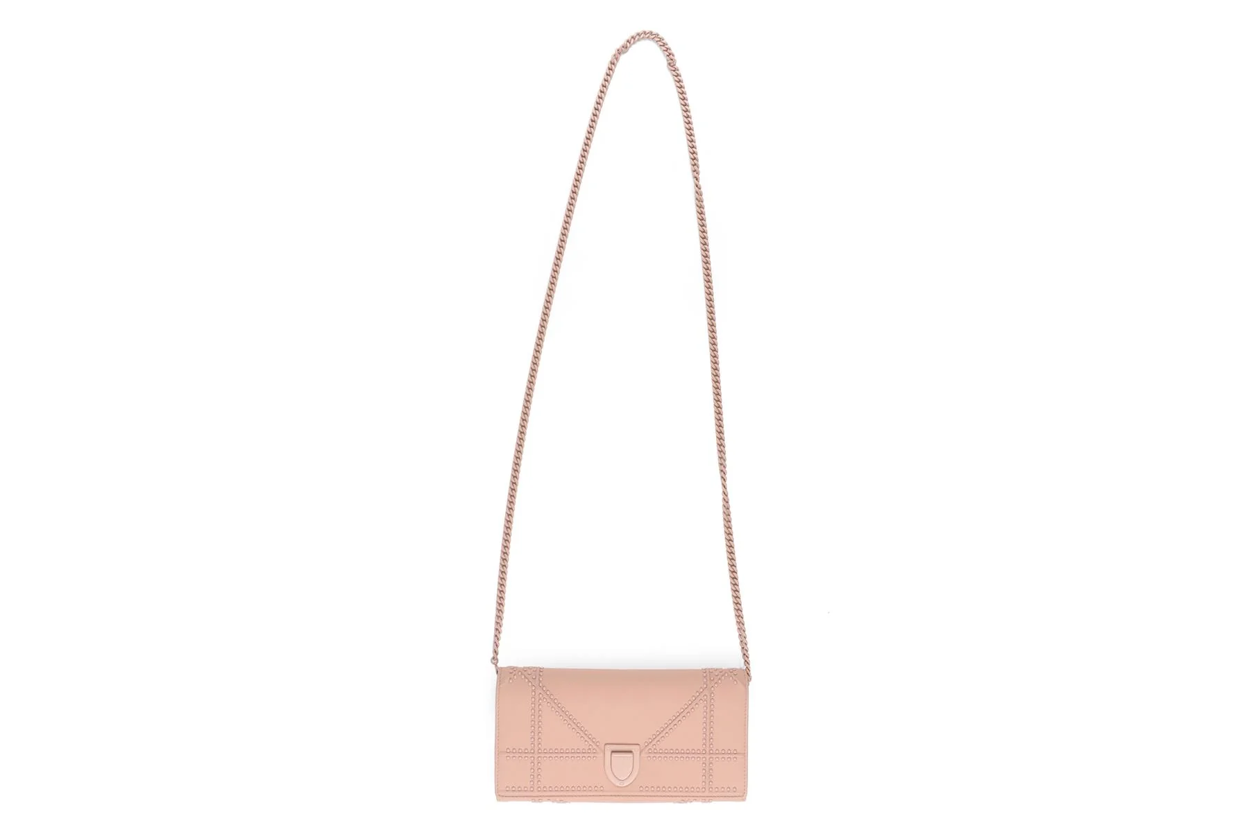 CHRISTIAN DIOR PINK DIORAMA CROISIERE LEATHER WALLET ON CHAIN - Image 3