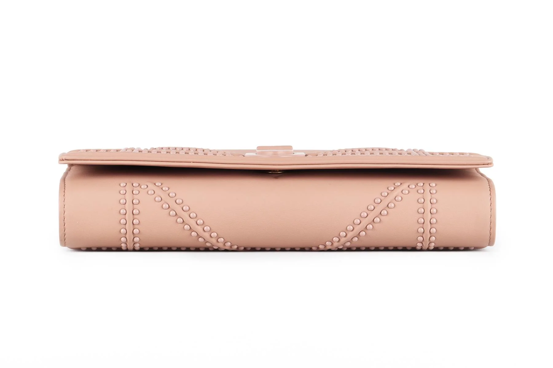 CHRISTIAN DIOR PINK DIORAMA CROISIERE LEATHER WALLET ON CHAIN - Image 8