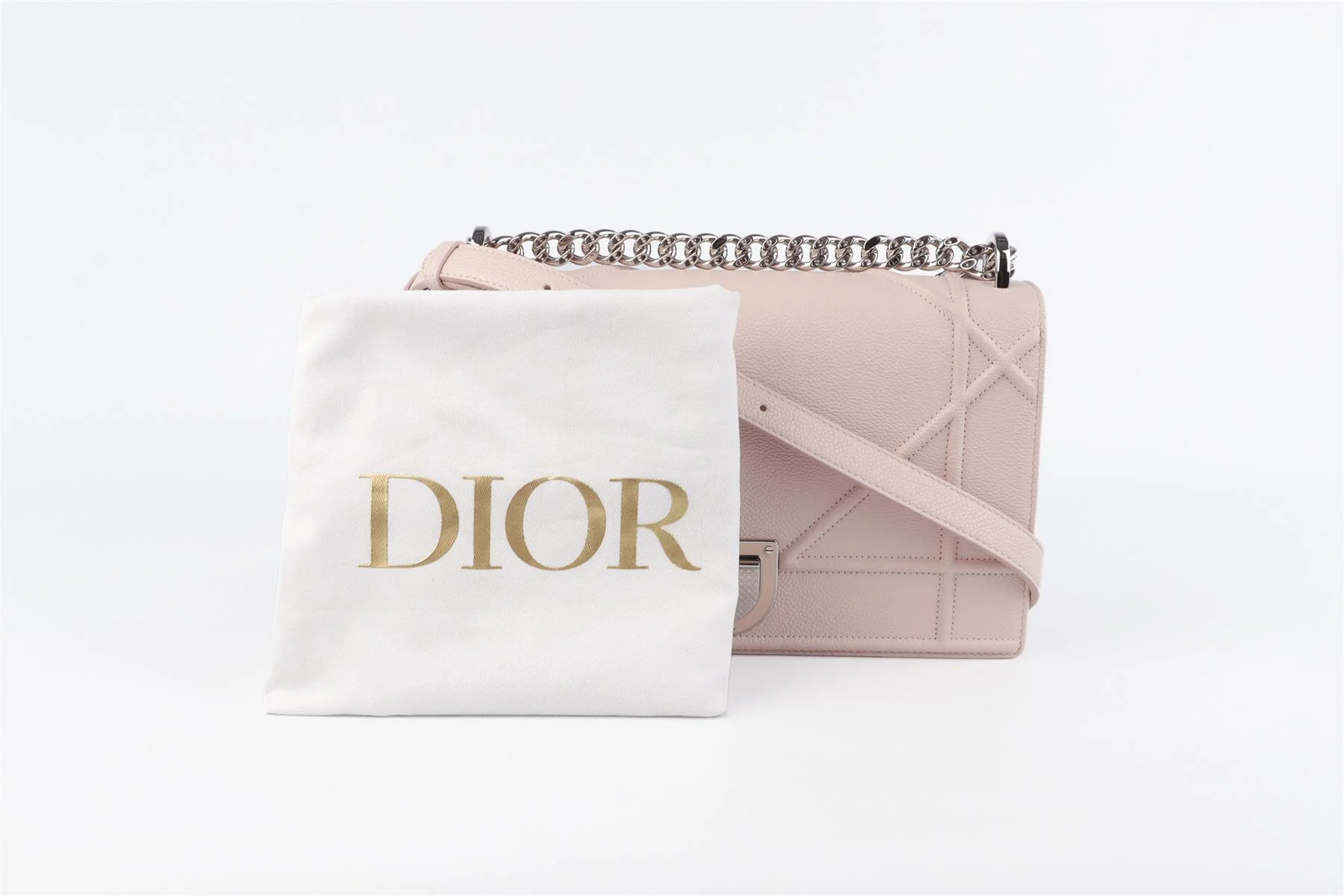 CHRISTIAN DIOR PINK DIORAMA MEDIUM LEATHER SHOULDER BAG - Image 12