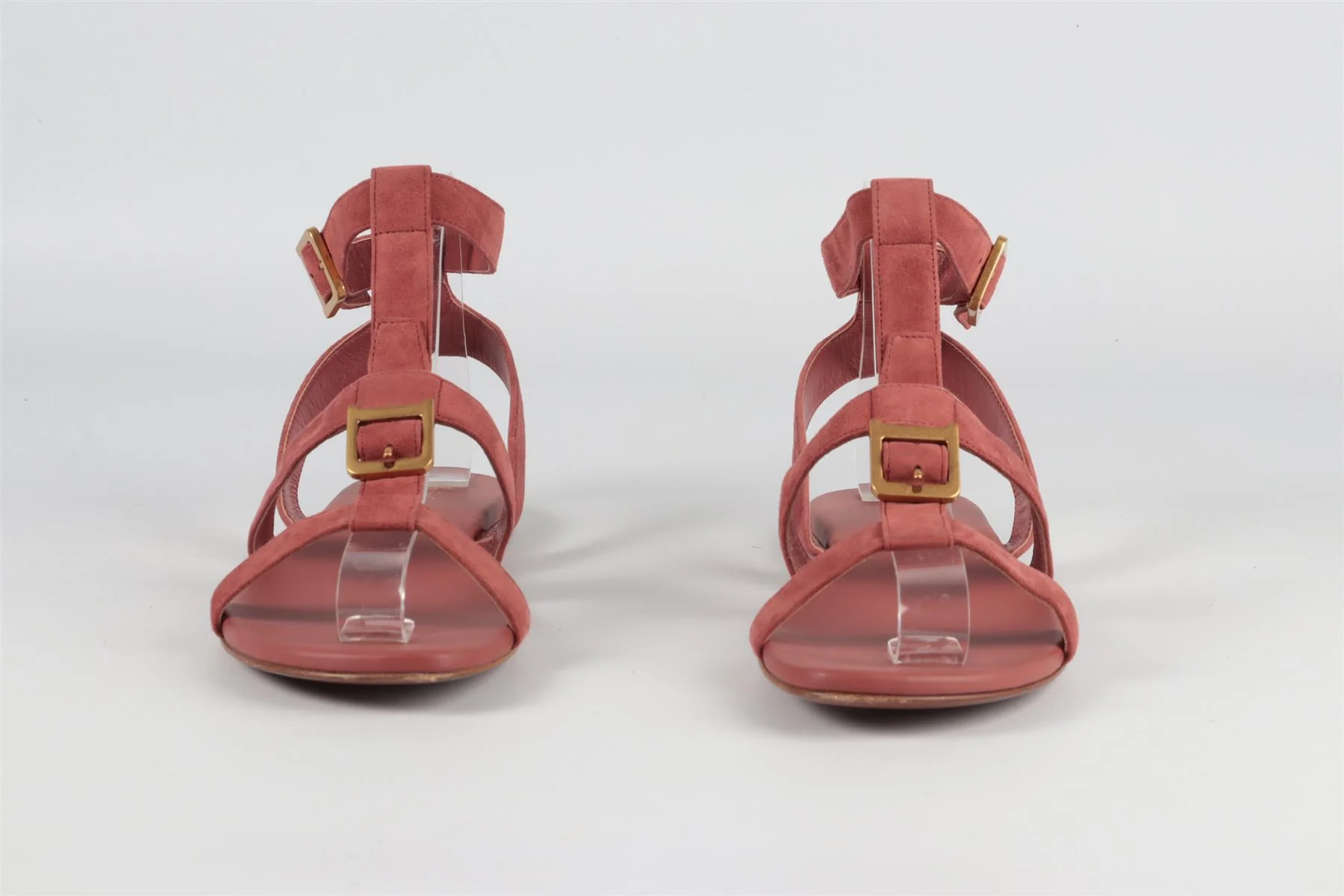 CHRISTIAN DIOR PINK DOUBLE D SUEDE SANDALS EU 38 UK 5 US 8 - Image 3