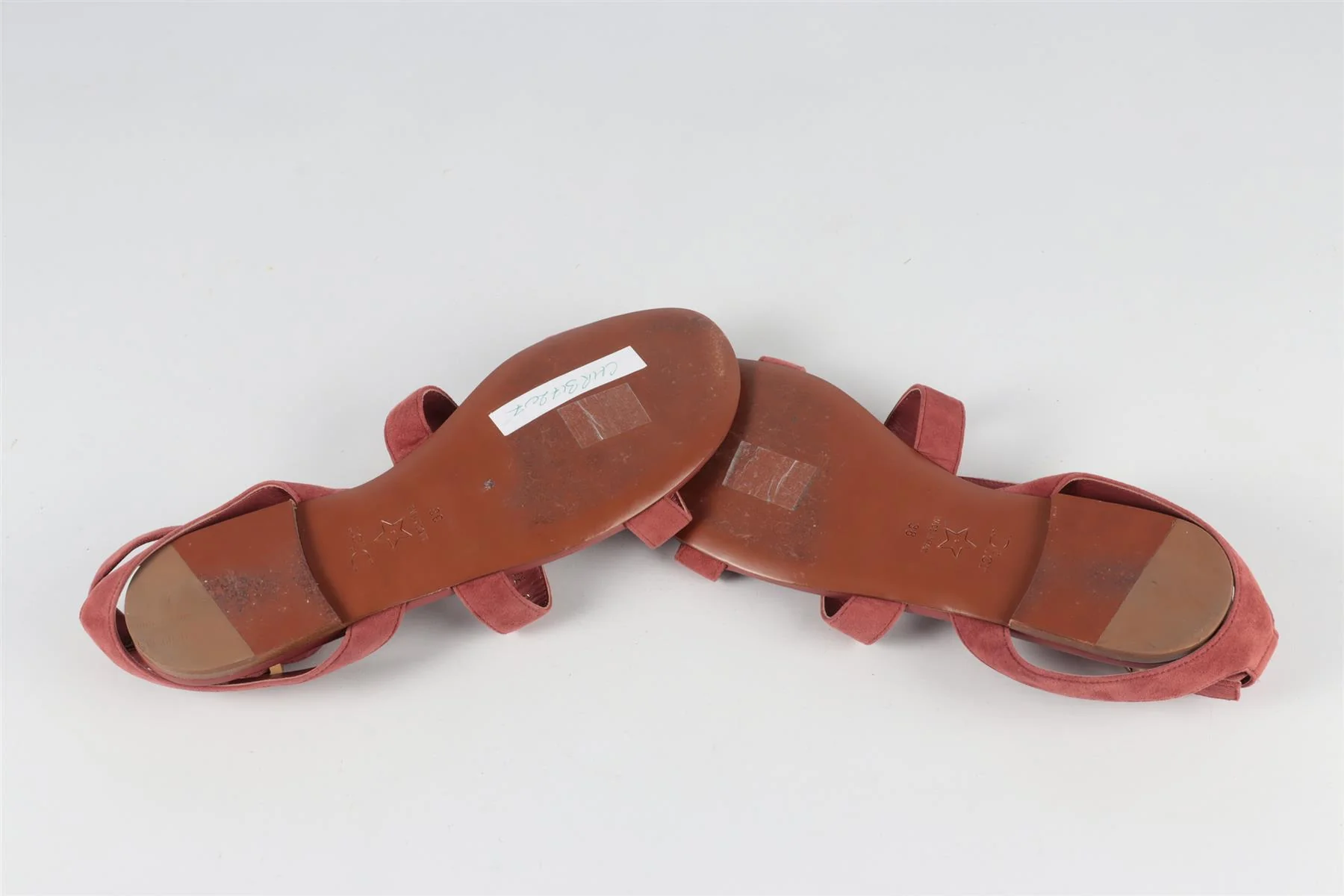 CHRISTIAN DIOR PINK DOUBLE D SUEDE SANDALS EU 38 UK 5 US 8 - Image 6