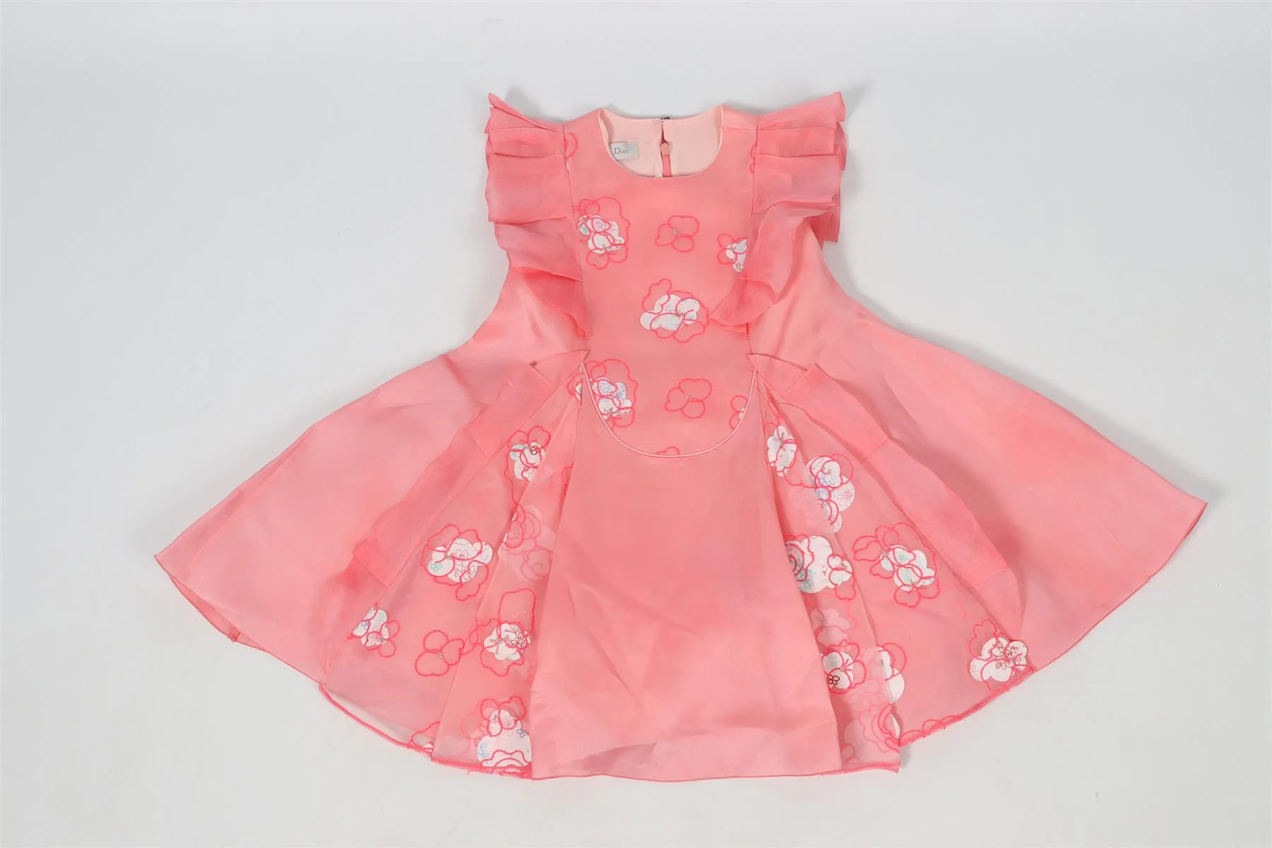 CHRISTIAN DIOR PINK KIDS GIRLS SILK DRESS 4 YEARS - Image 2