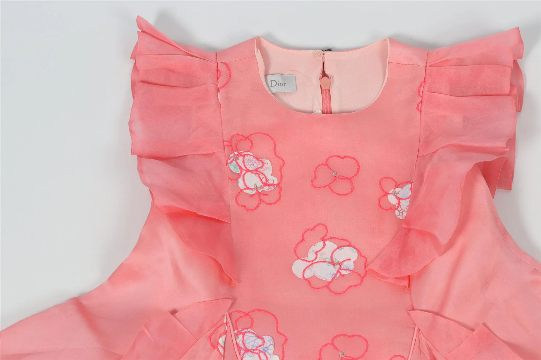 CHRISTIAN DIOR PINK KIDS GIRLS SILK DRESS 4 YEARS - Image 3