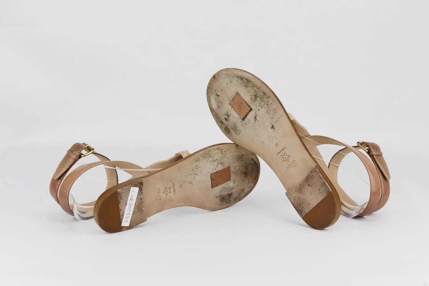 CHRISTIAN DIOR POISON-D SNAKE EFFECT LEATHER SANDALS EU 38 UK 5 US 8 - Image 5