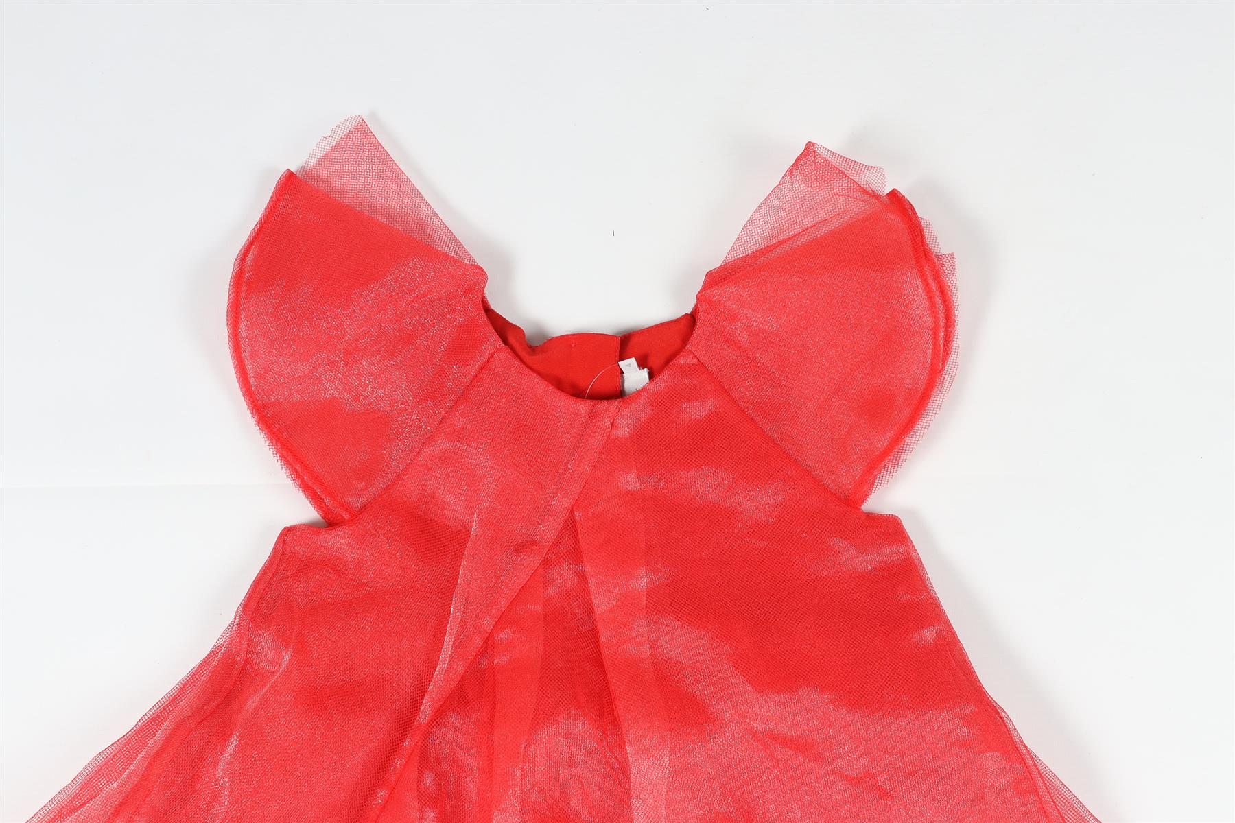 CHRISTIAN DIOR RED KIDS TULLE DRESS 4 YEARS - Image 3