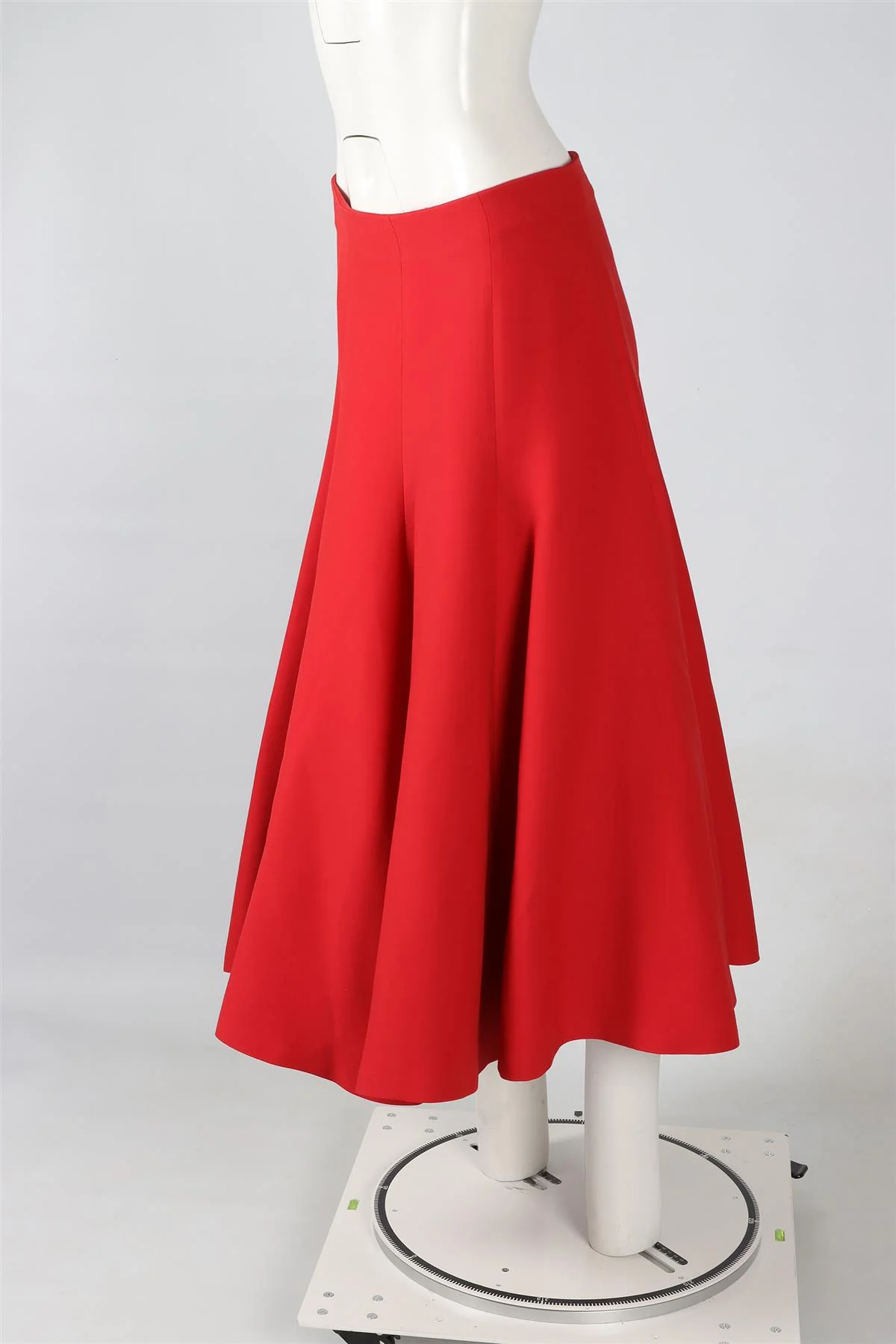 CHRISTIAN DIOR RED WOOL MIDI SKIRT FR 42 UK 14 - Image 3