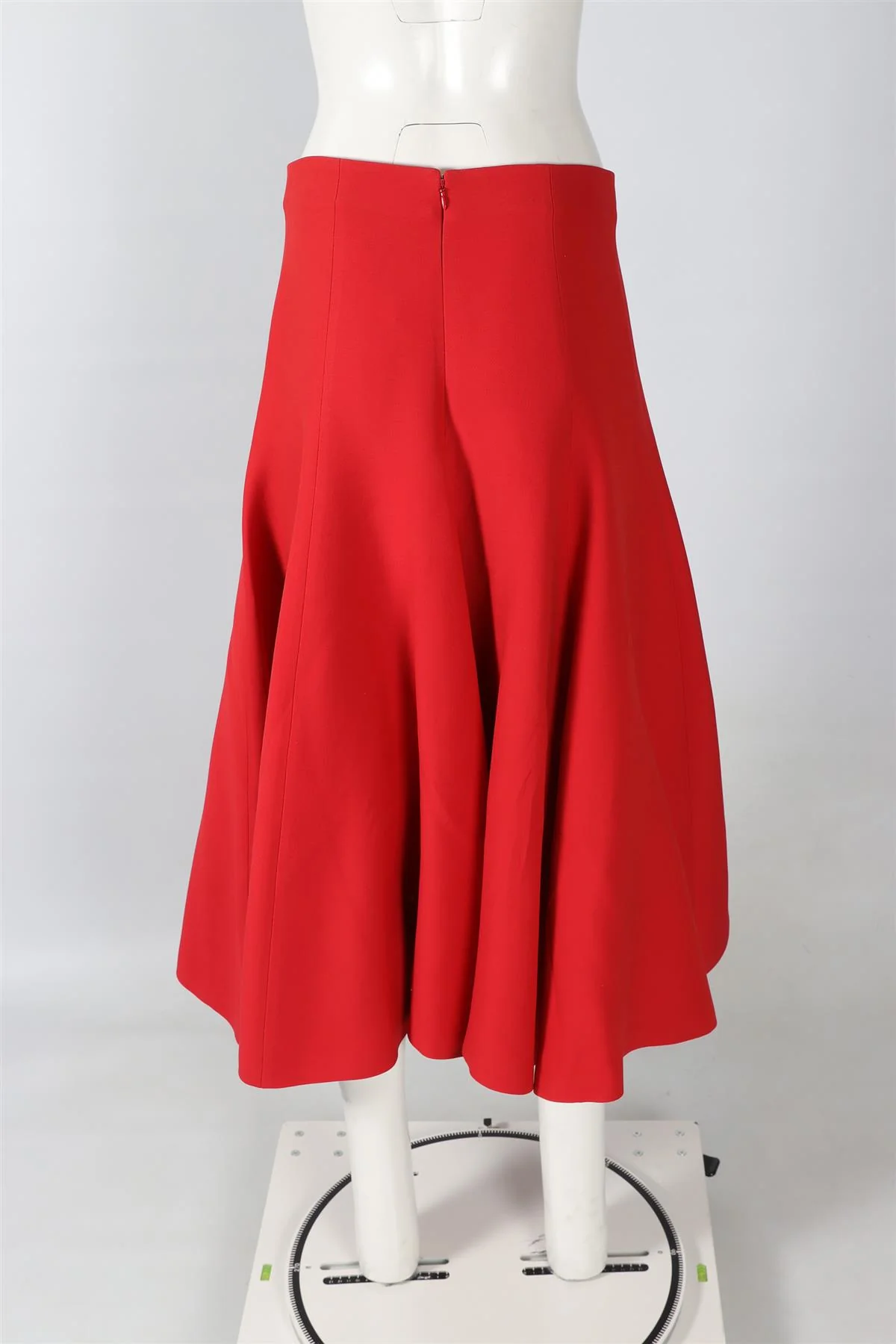 CHRISTIAN DIOR RED WOOL MIDI SKIRT FR 42 UK 14 - Image 4