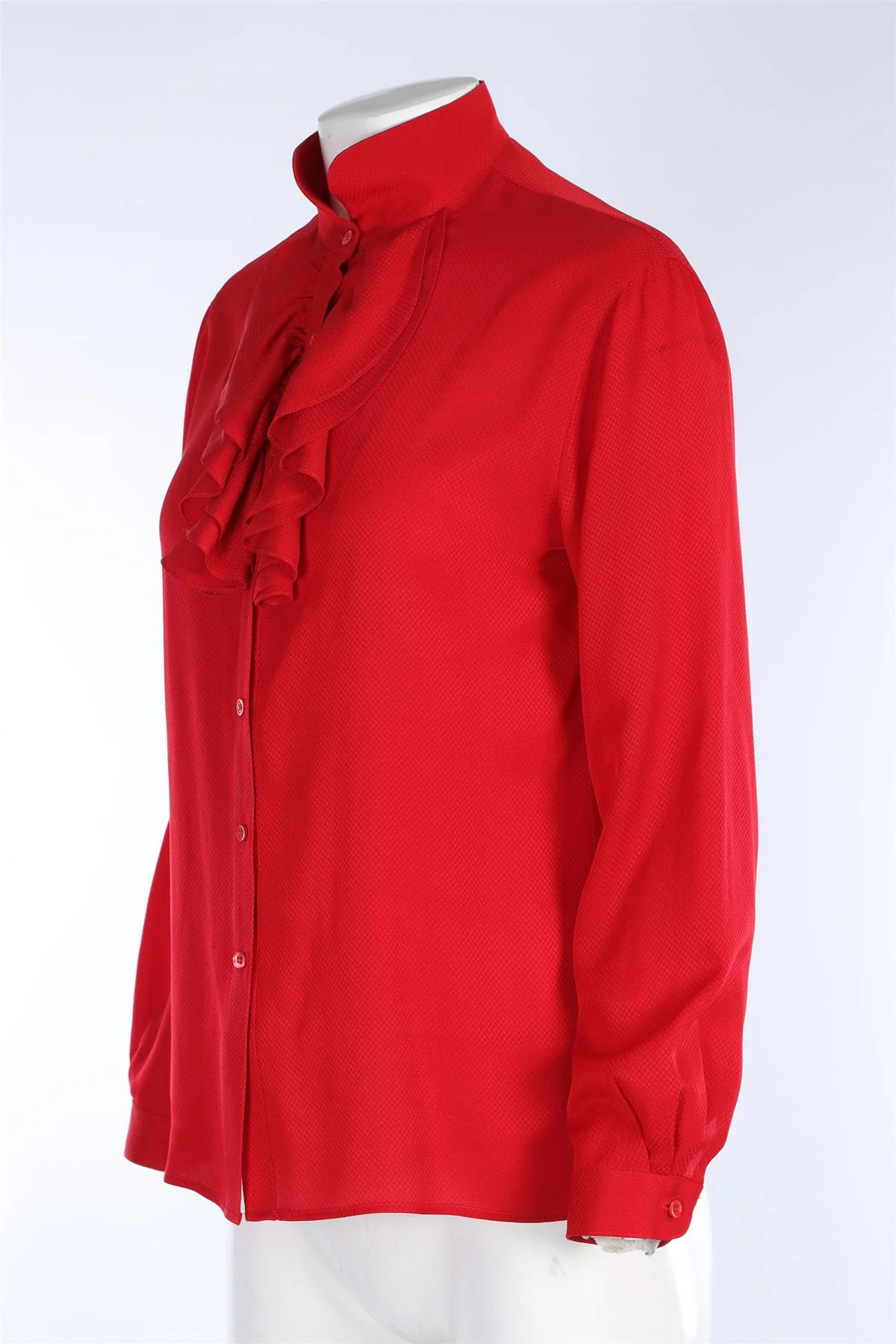 CHRISTIAN DIOR SEPERATES RED VINTAGE SILK SHIRT US 6 UK 10 - Image 3