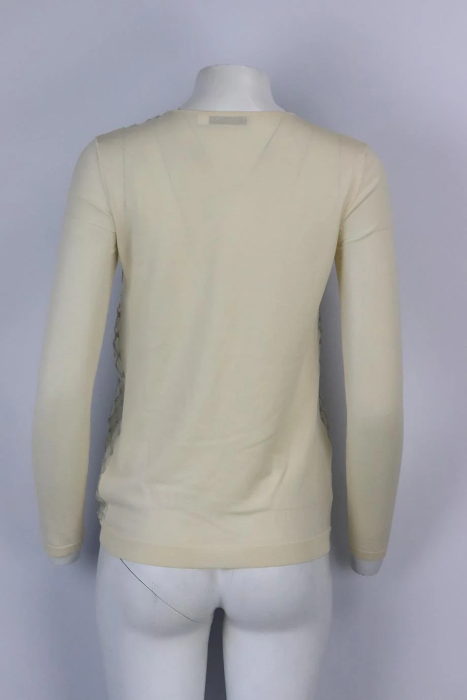 CHRISTIAN DIOR SEQUINED TULLE AND WOOL SWEATER FR 38 UK 10 - Image 4