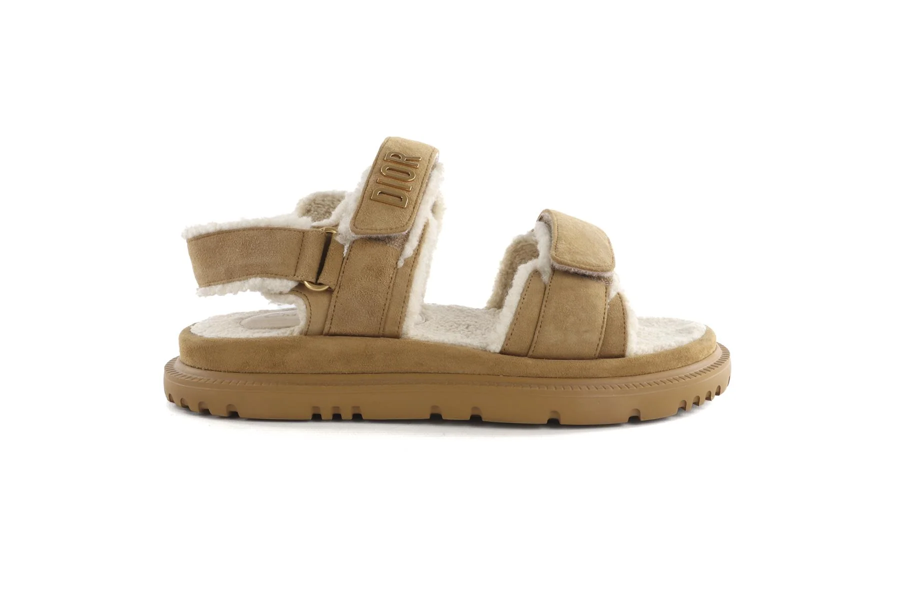 CHRISTIAN DIOR TAN DIORACT SUEDE SANDALS EU 39 UK 6 US 9 - Image 2