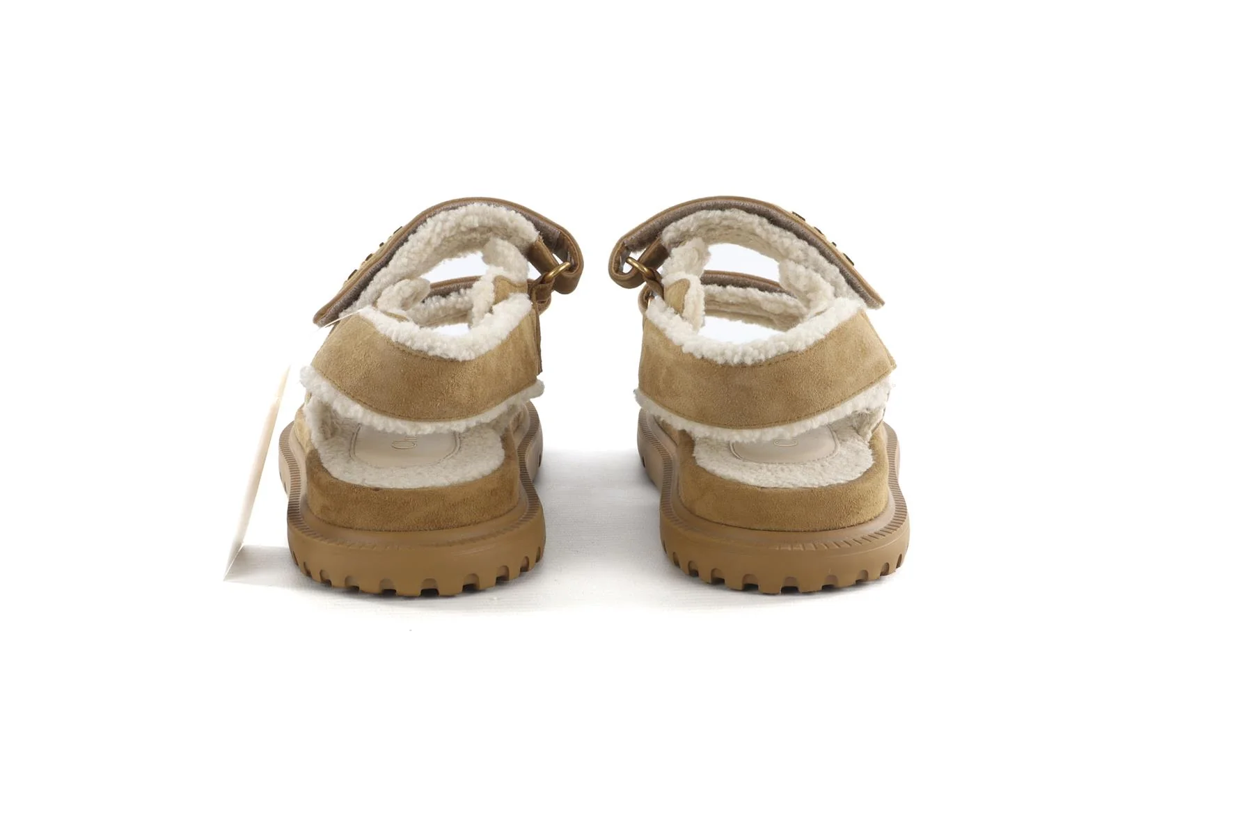 CHRISTIAN DIOR TAN DIORACT SUEDE SANDALS EU 39 UK 6 US 9 - Image 5